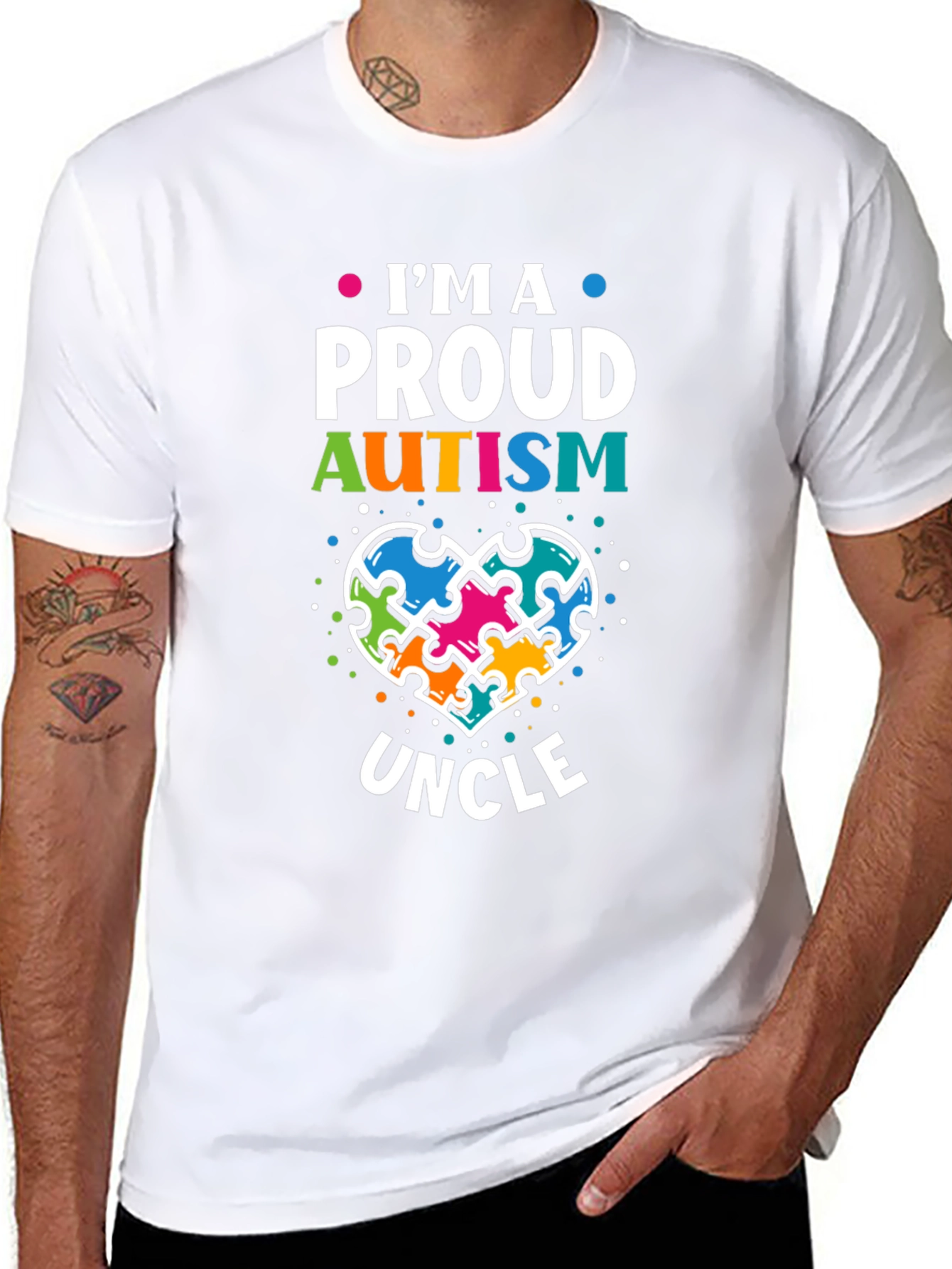 Proud Autism Uncle T-Shirt