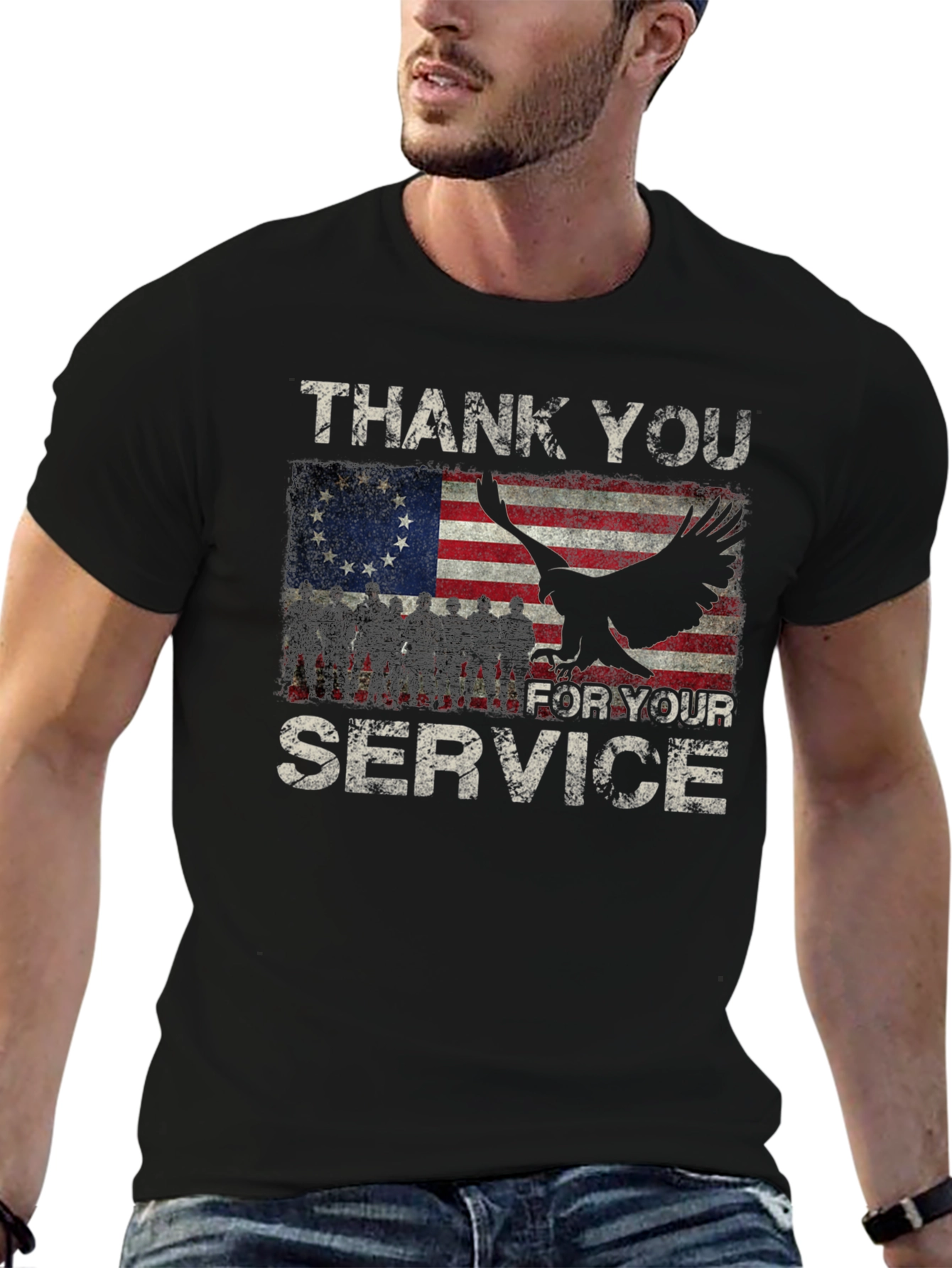 Thank You For Your Service Patriotic T-Shirt
