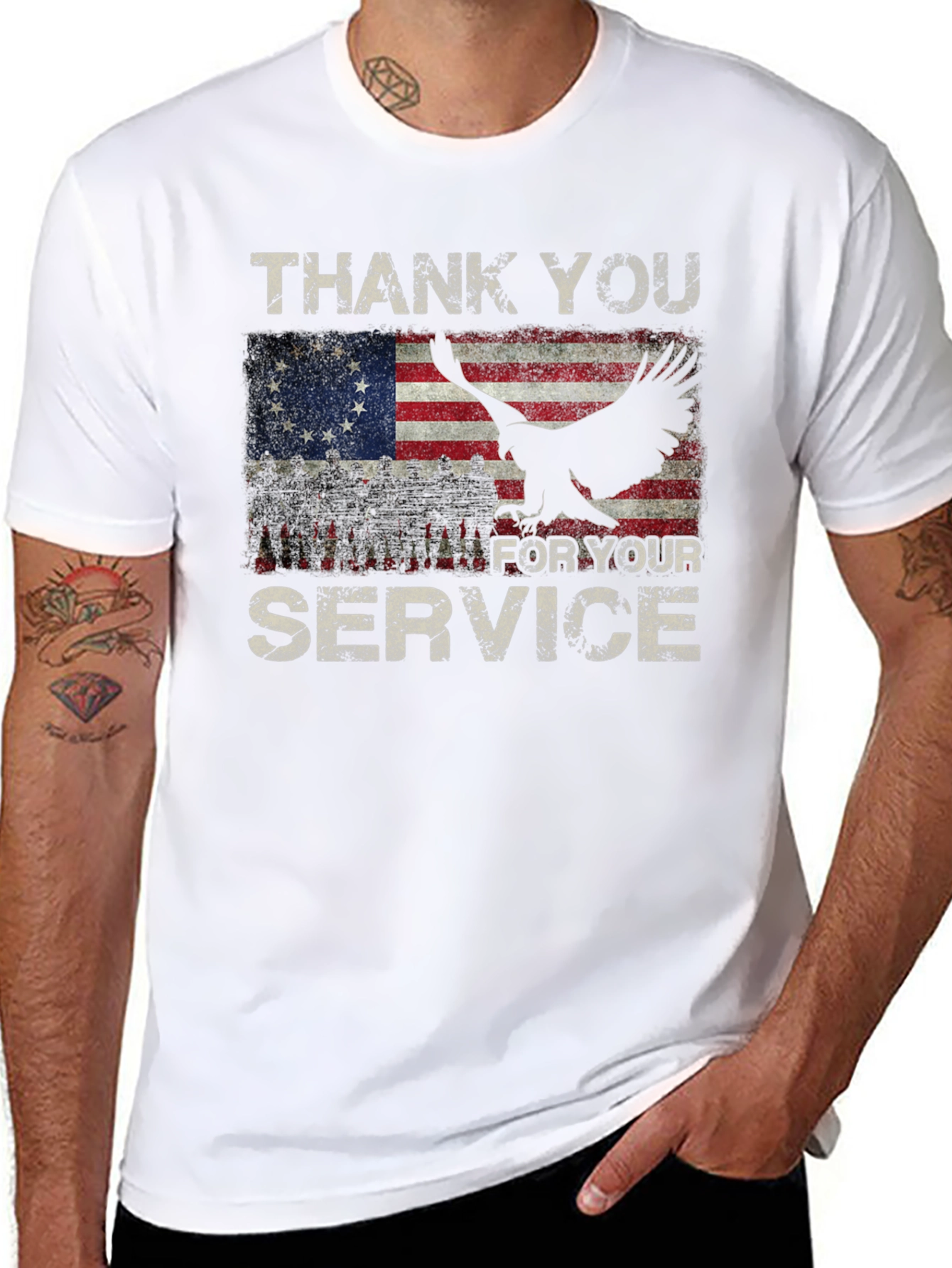 Thank You For Your Service Patriotic T-Shirt