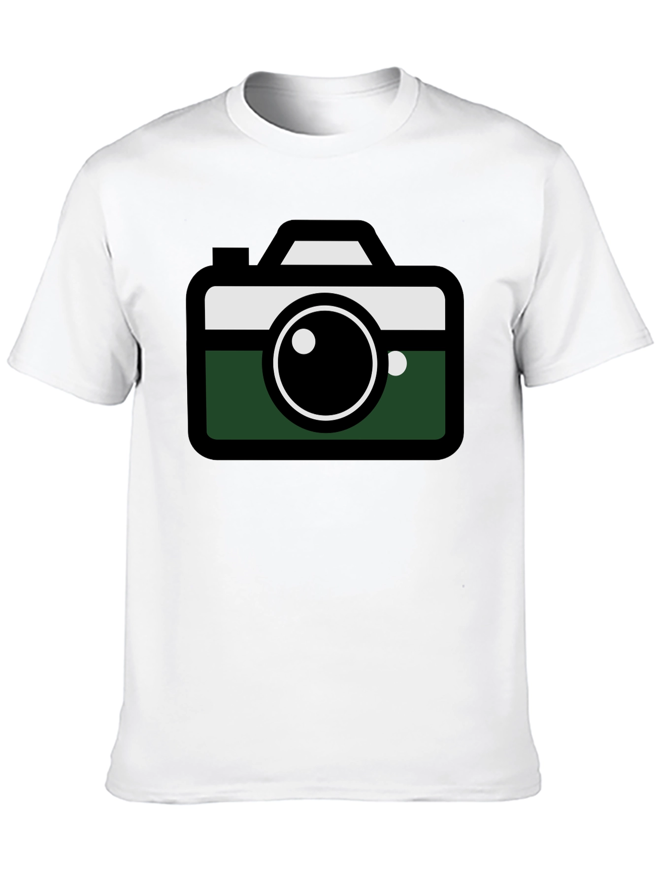 Camera Graphic Tee - Modern Design Black Shirt