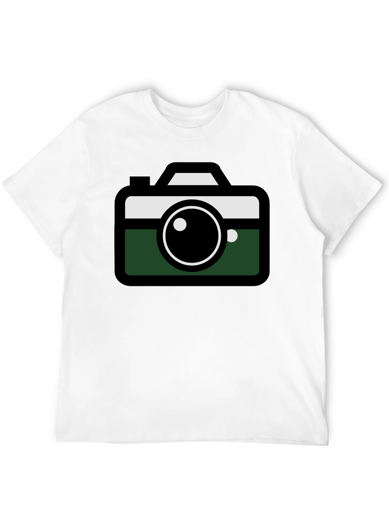 Camera Graphic Tee - Modern Design Black Shirt