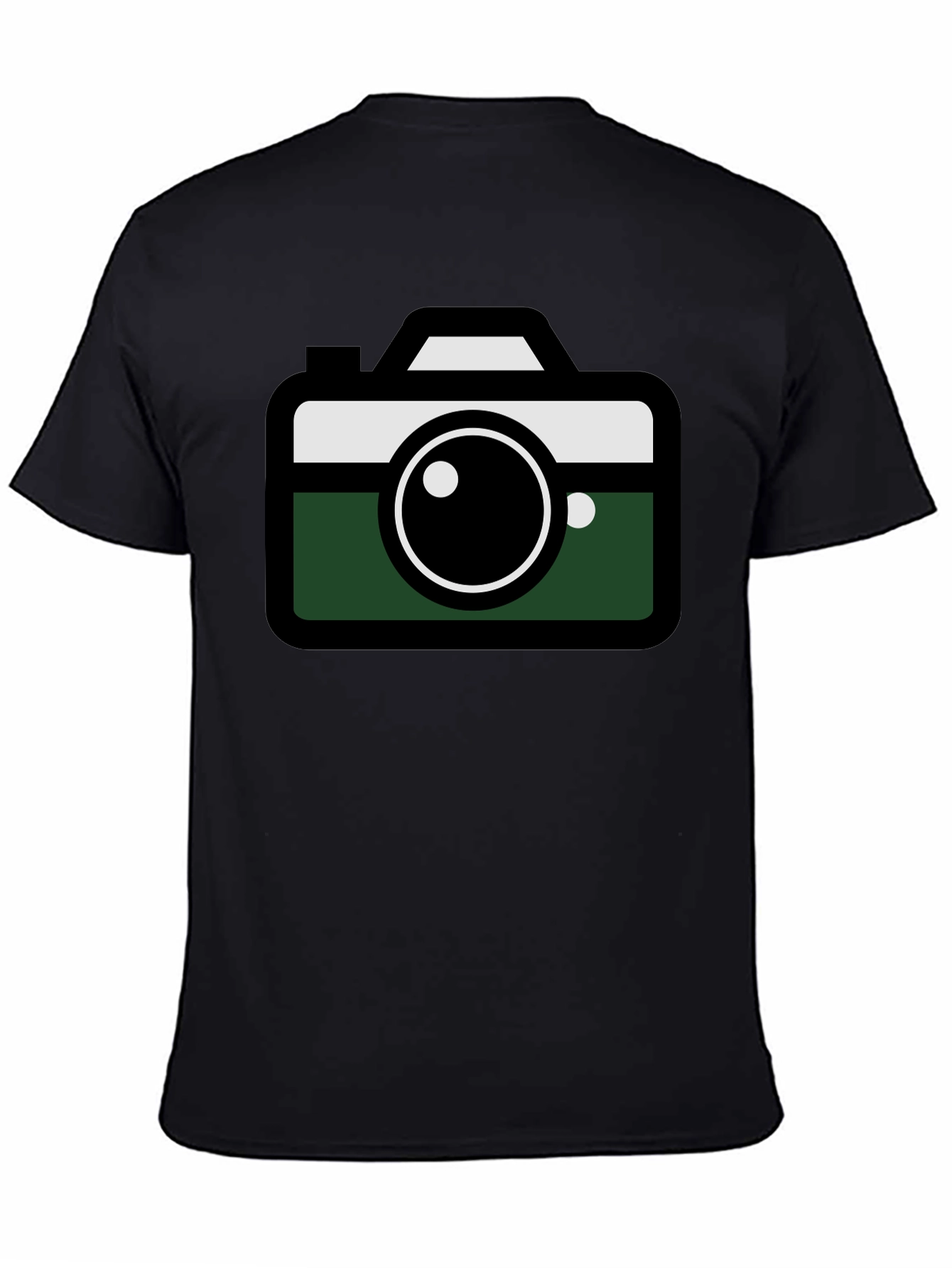Camera Graphic Tee - Modern Design Black Shirt