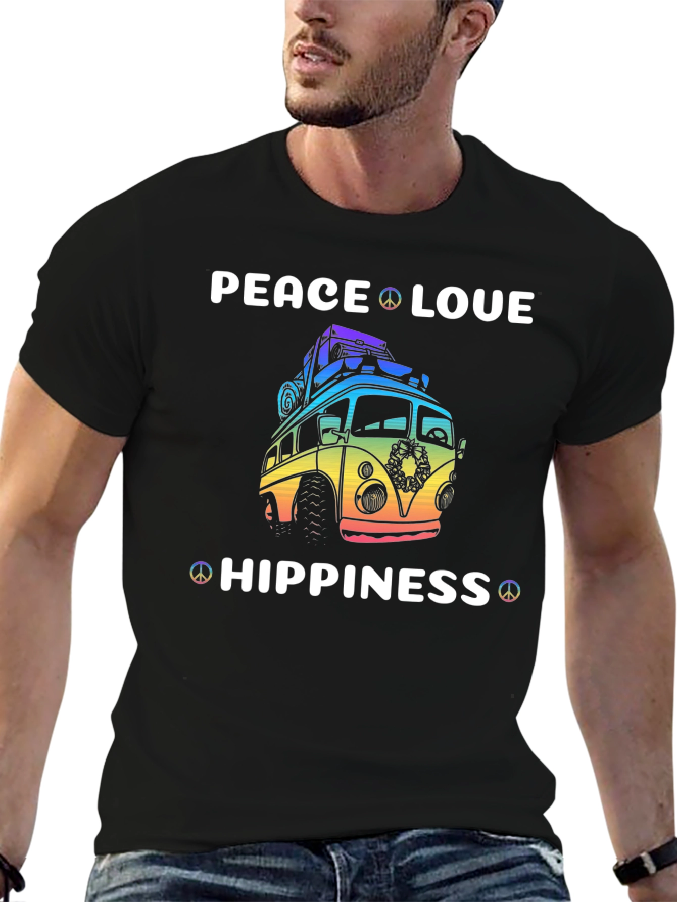 Peace Love Hippiness Graphic T-Shirt