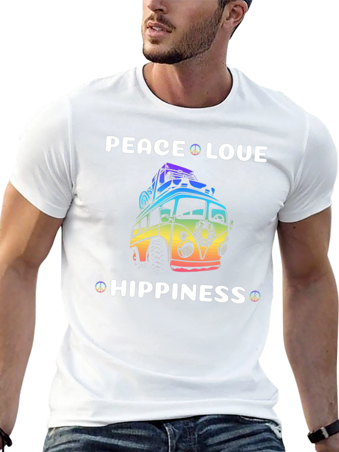 Peace Love Hippiness Graphic T-Shirt