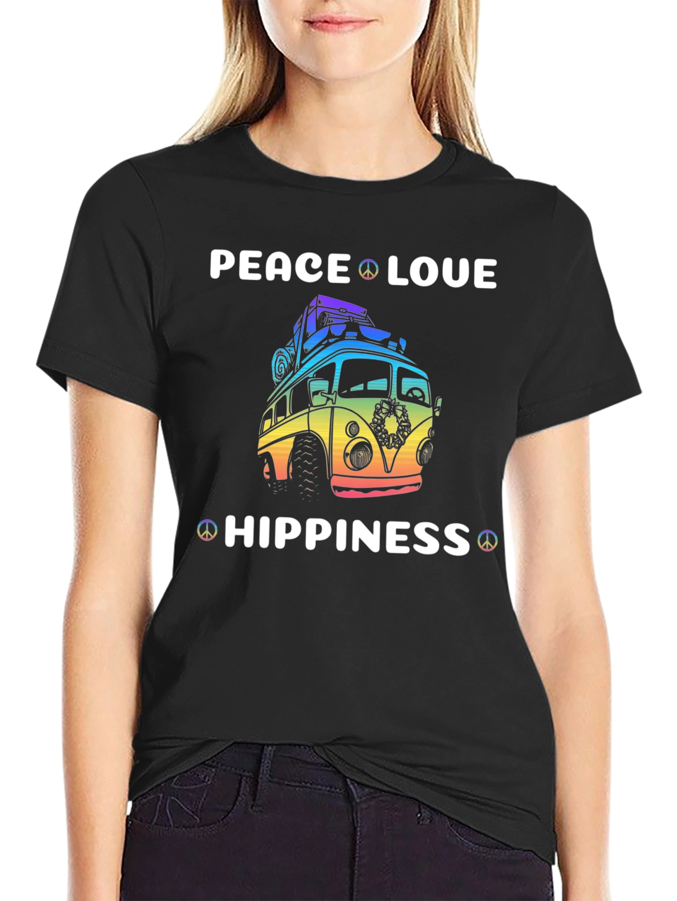 Peace Love Hippiness Graphic T-Shirt