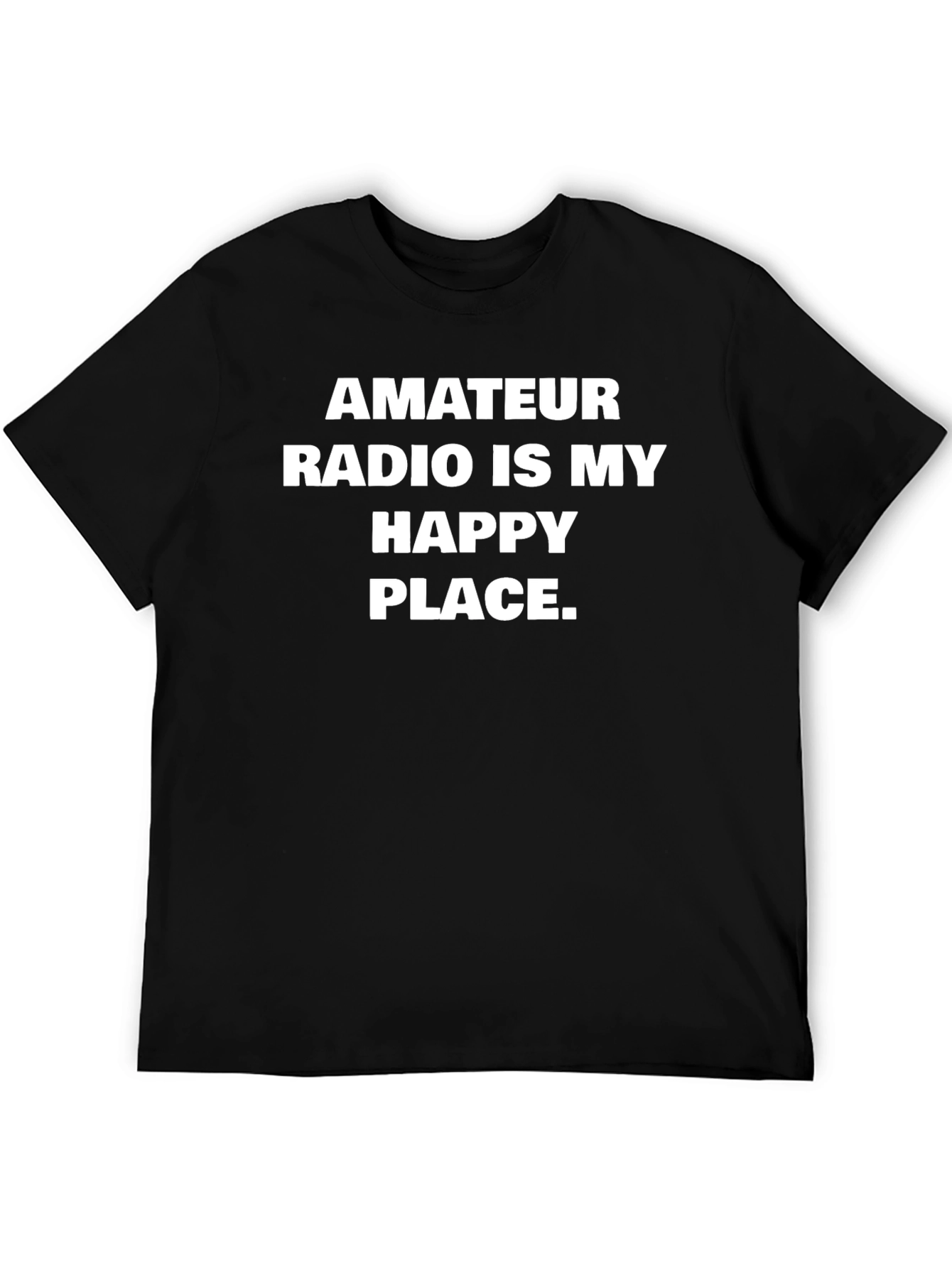 Amateur Radio Happy Place T-Shirt - Black