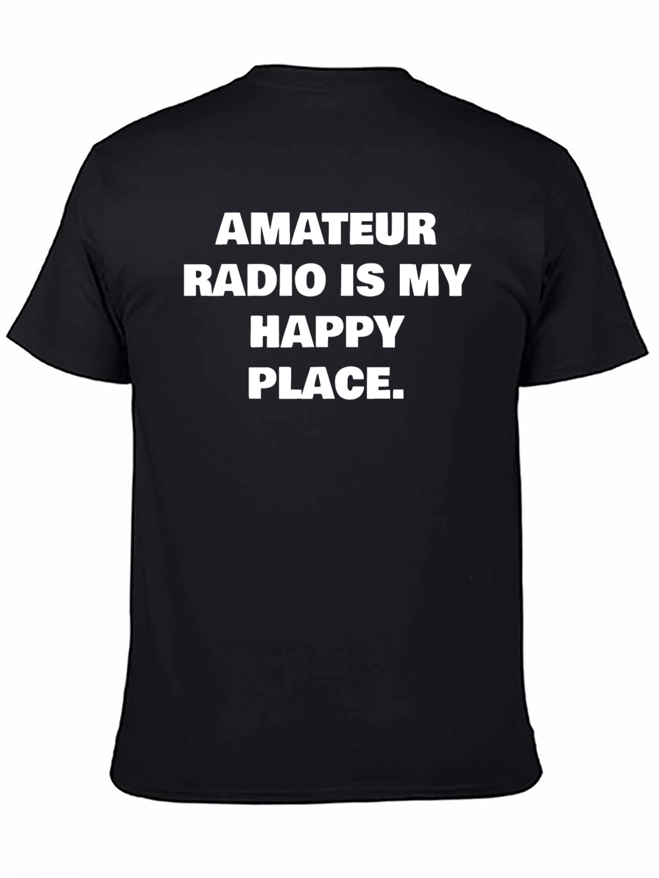 Amateur Radio Happy Place T-Shirt - Black