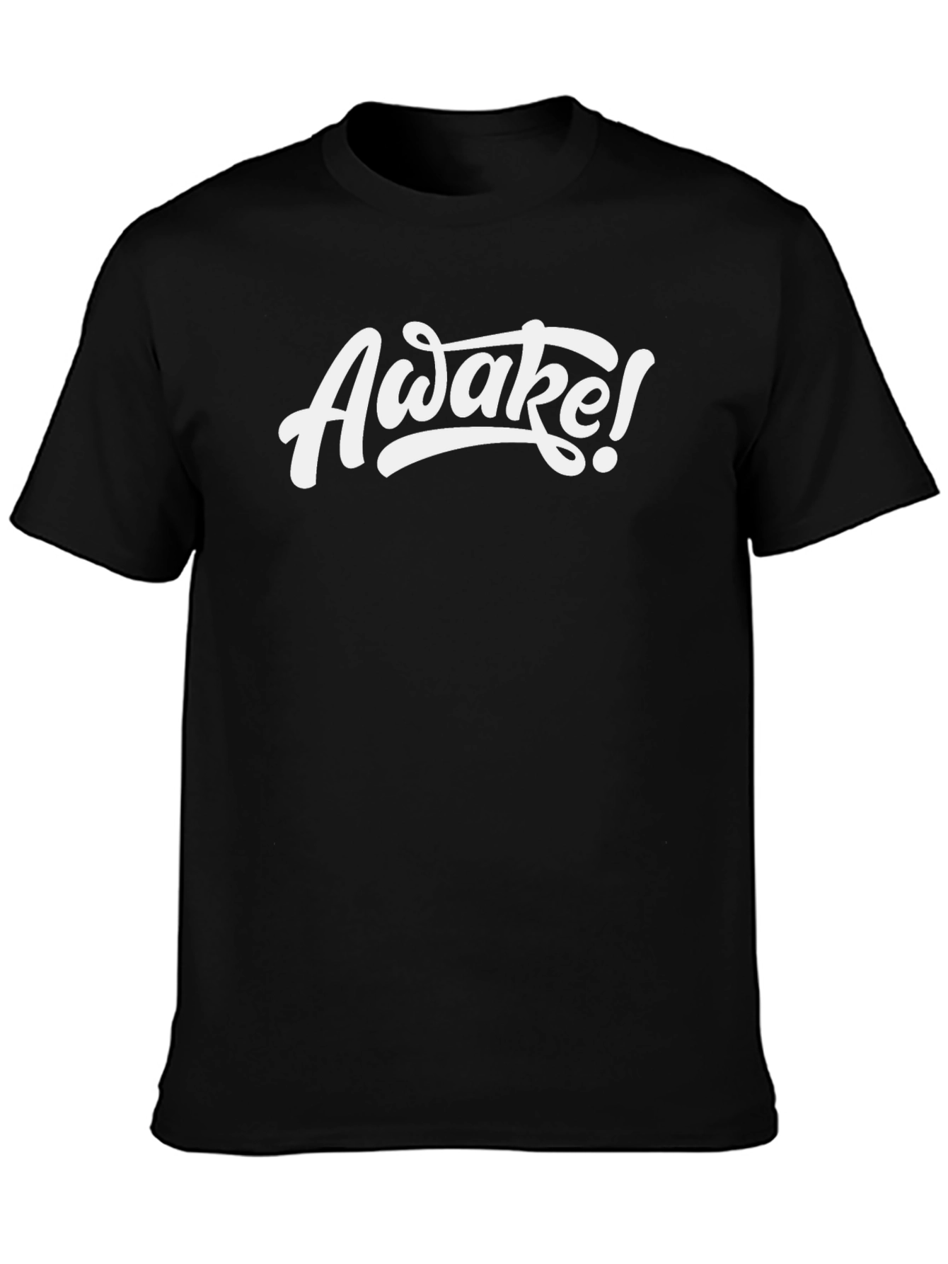 Awake! Graphic Print Black T-Shirt