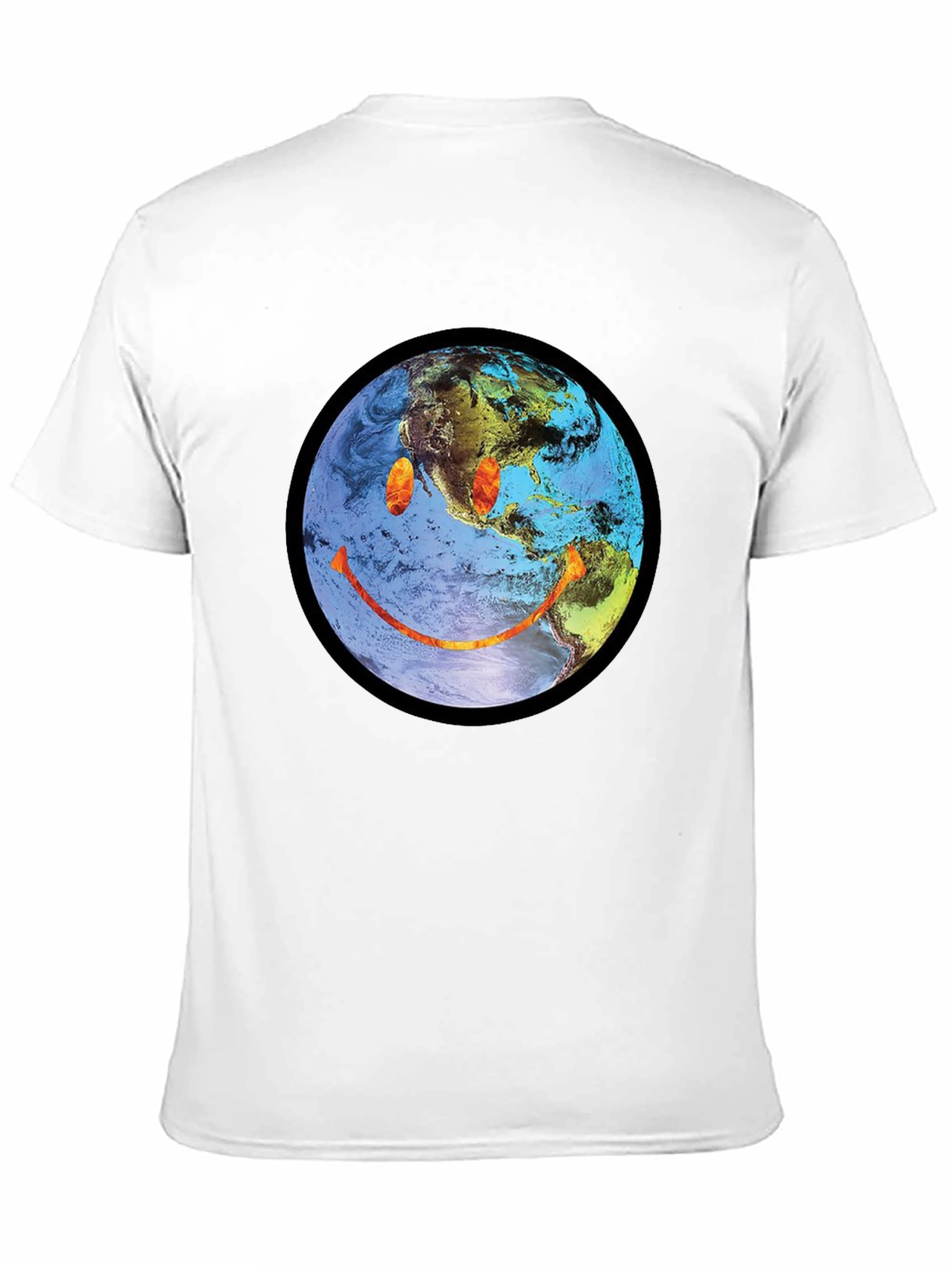 Earth Smiley Graphic Tee - Black