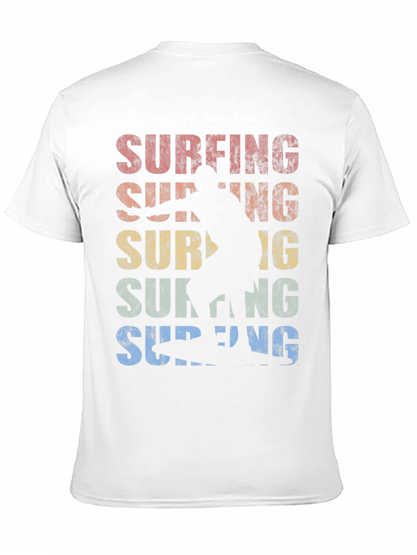 Retro Surfing Graphic Tee | Black Cotton T-Shirt