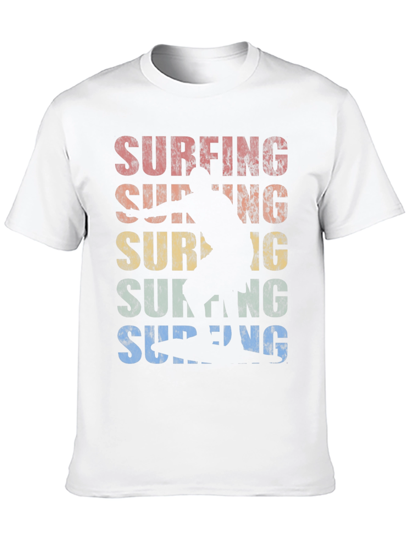 Retro Surfing Graphic Tee | Black Cotton T-Shirt