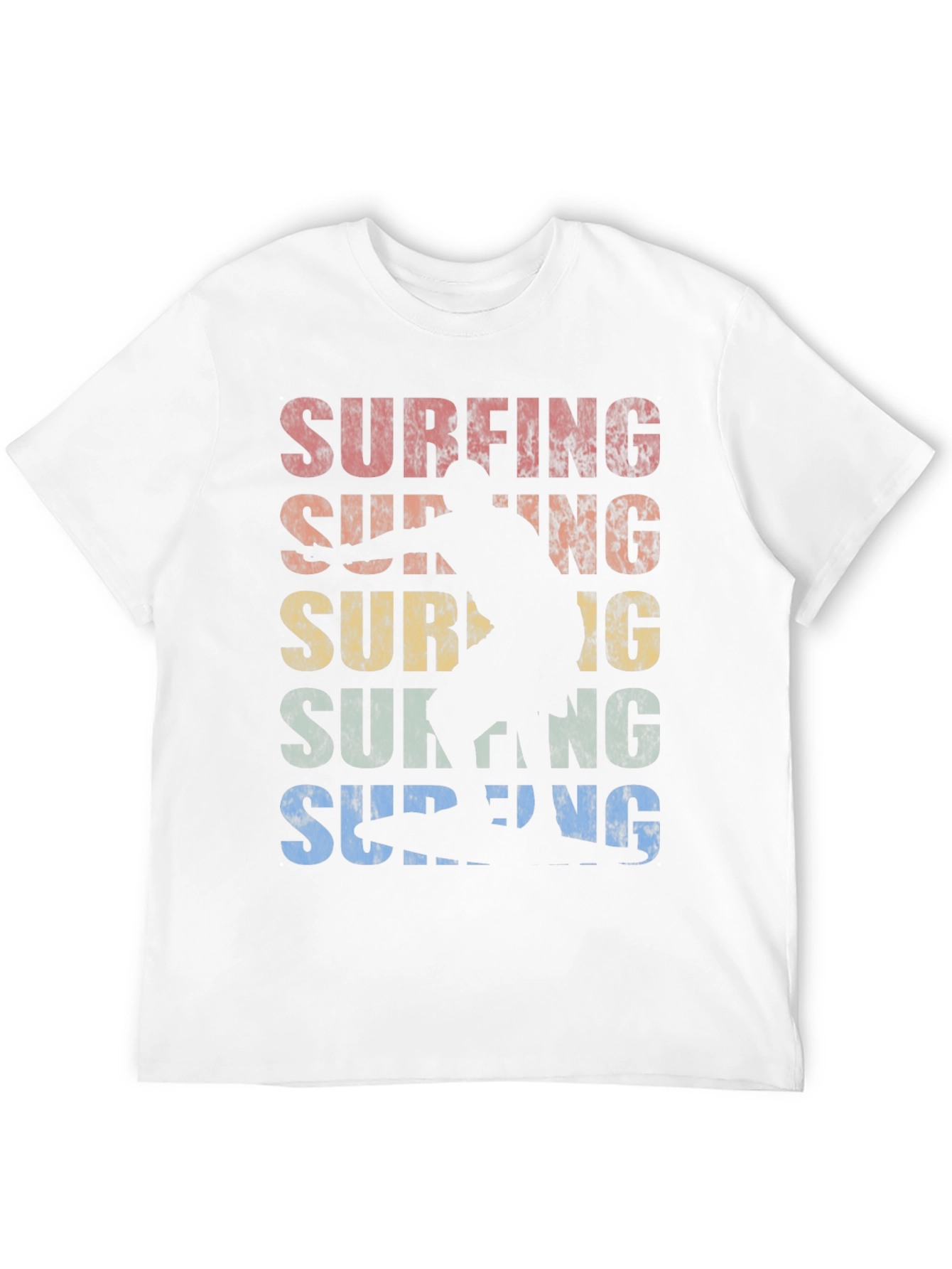Retro Surfing Graphic Tee | Black Cotton T-Shirt