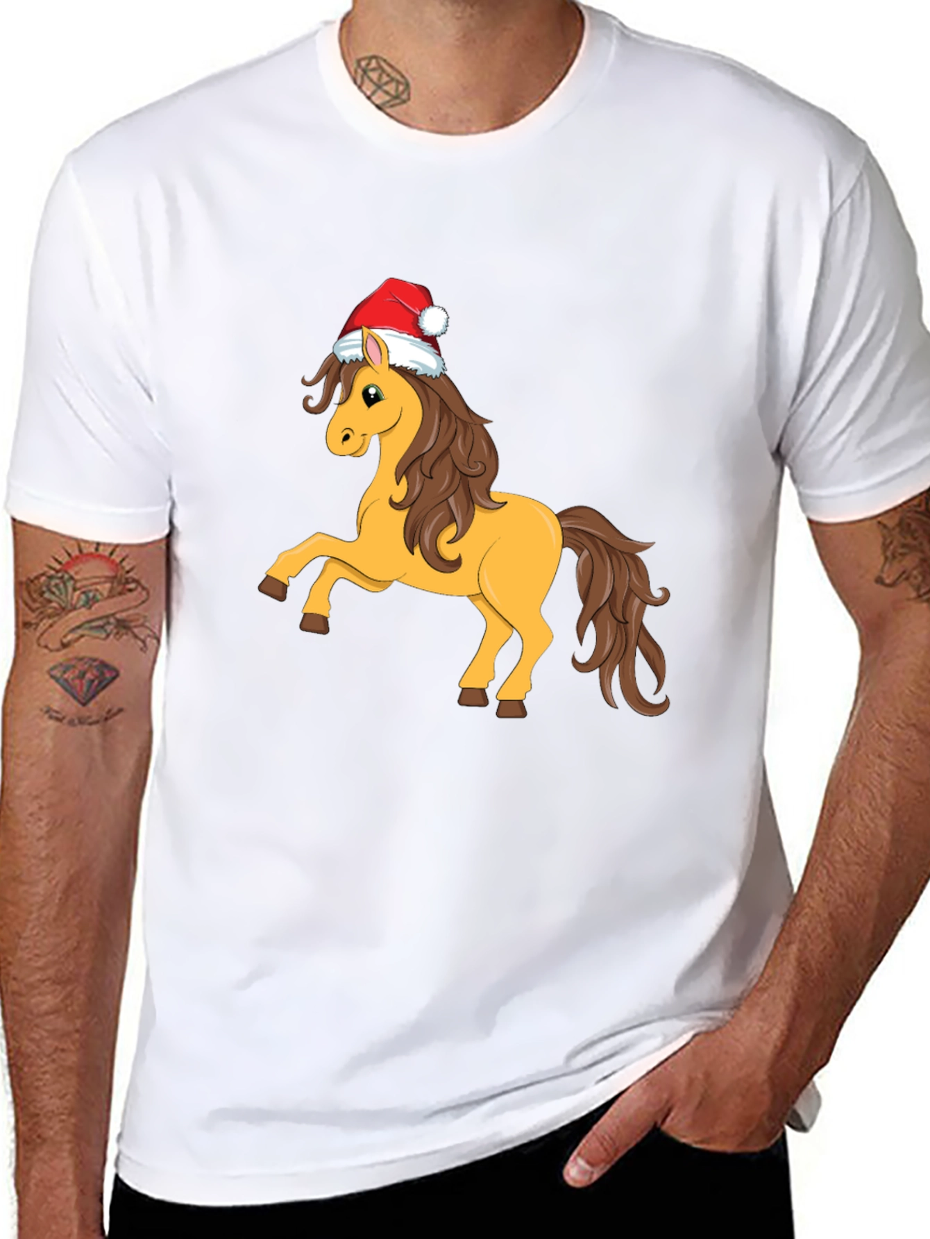 Christmas Horse T-Shirt - Holiday Cheer