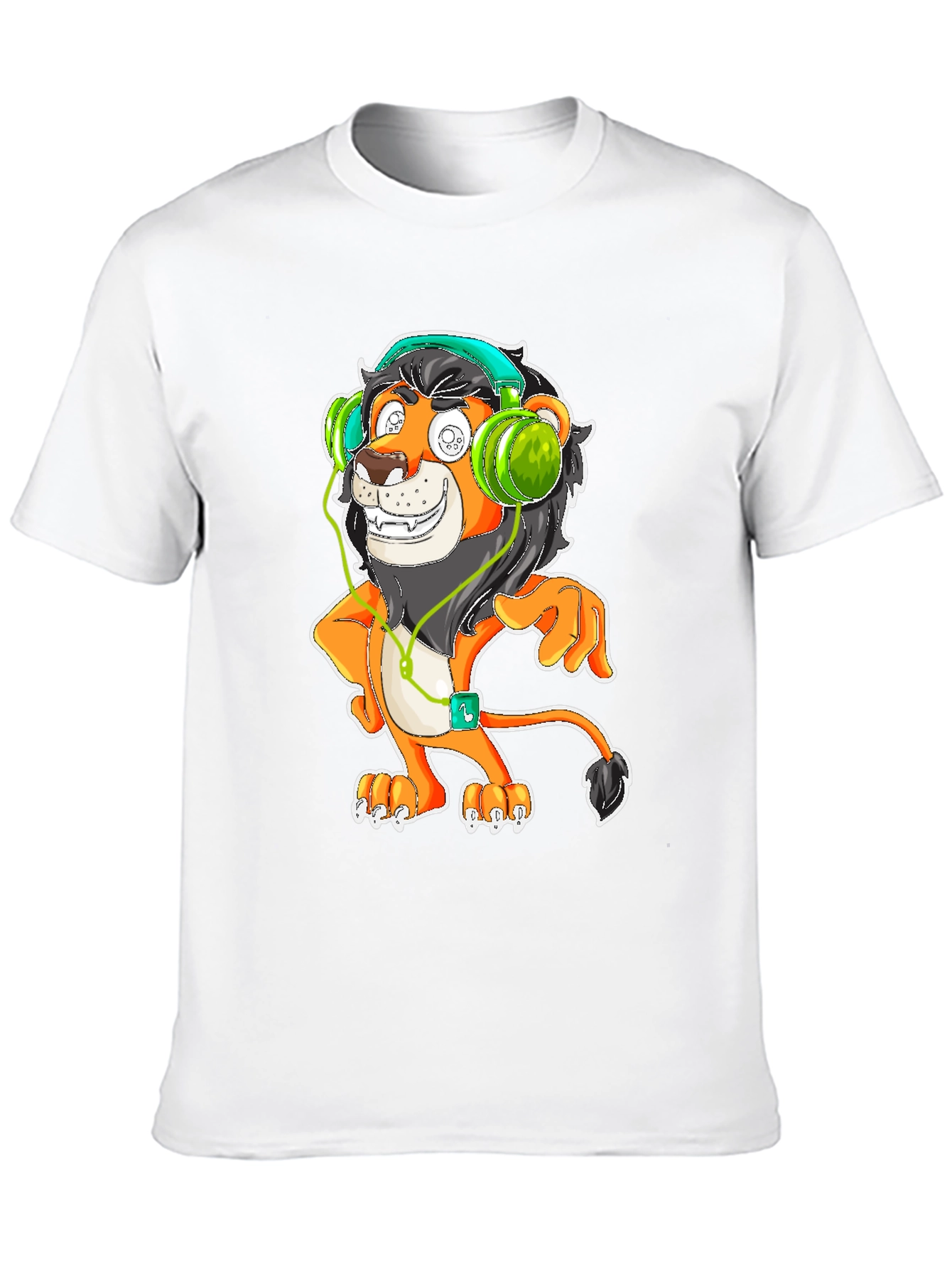 Cool Lion DJ Graphic Tee - Black