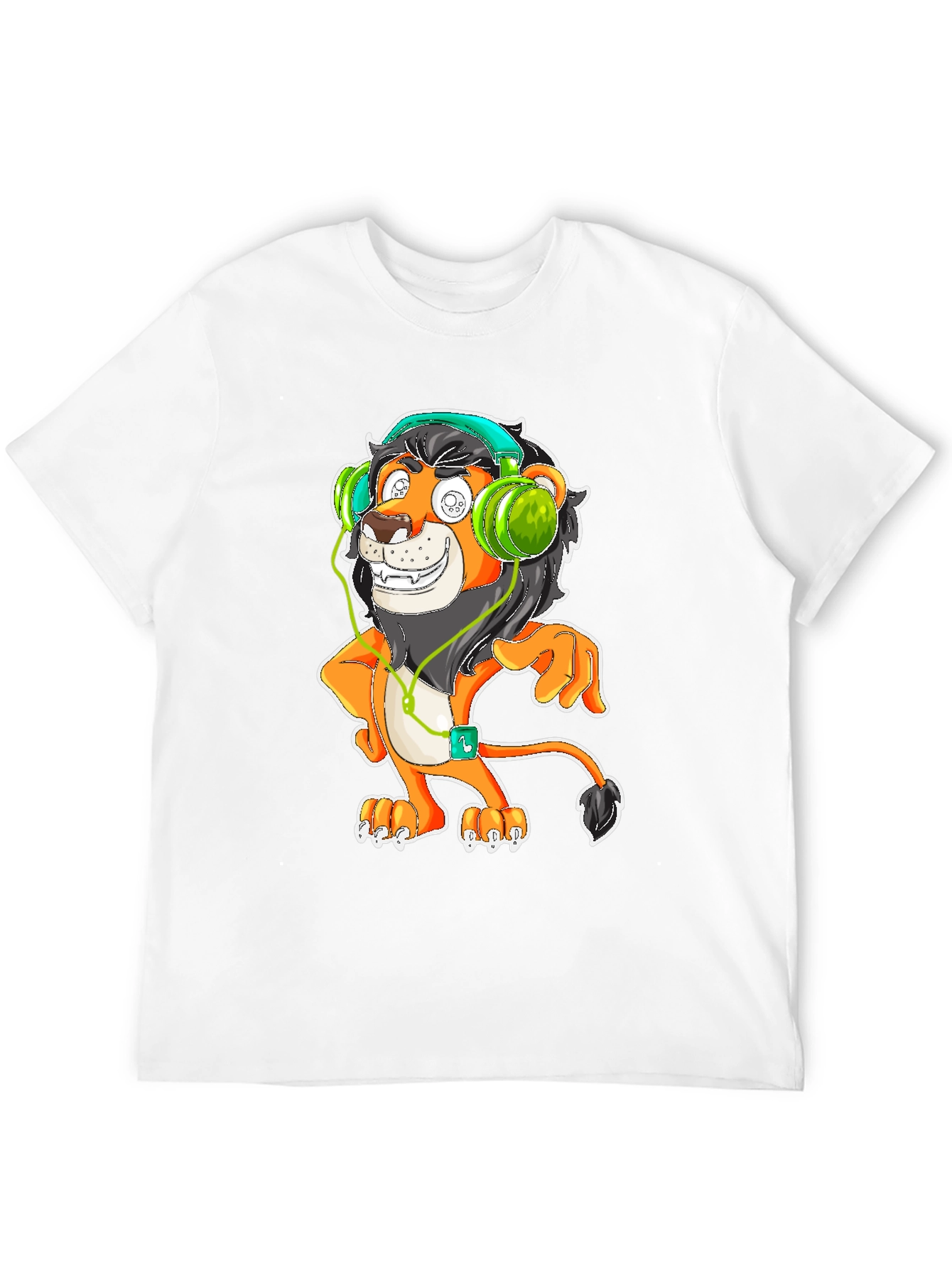 Cool Lion DJ Graphic Tee - Black