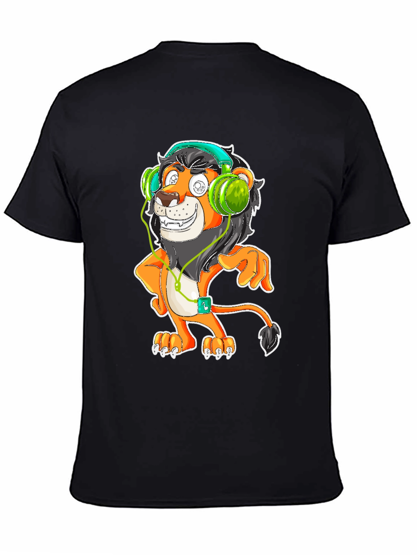 Cool Lion DJ Graphic Tee - Black