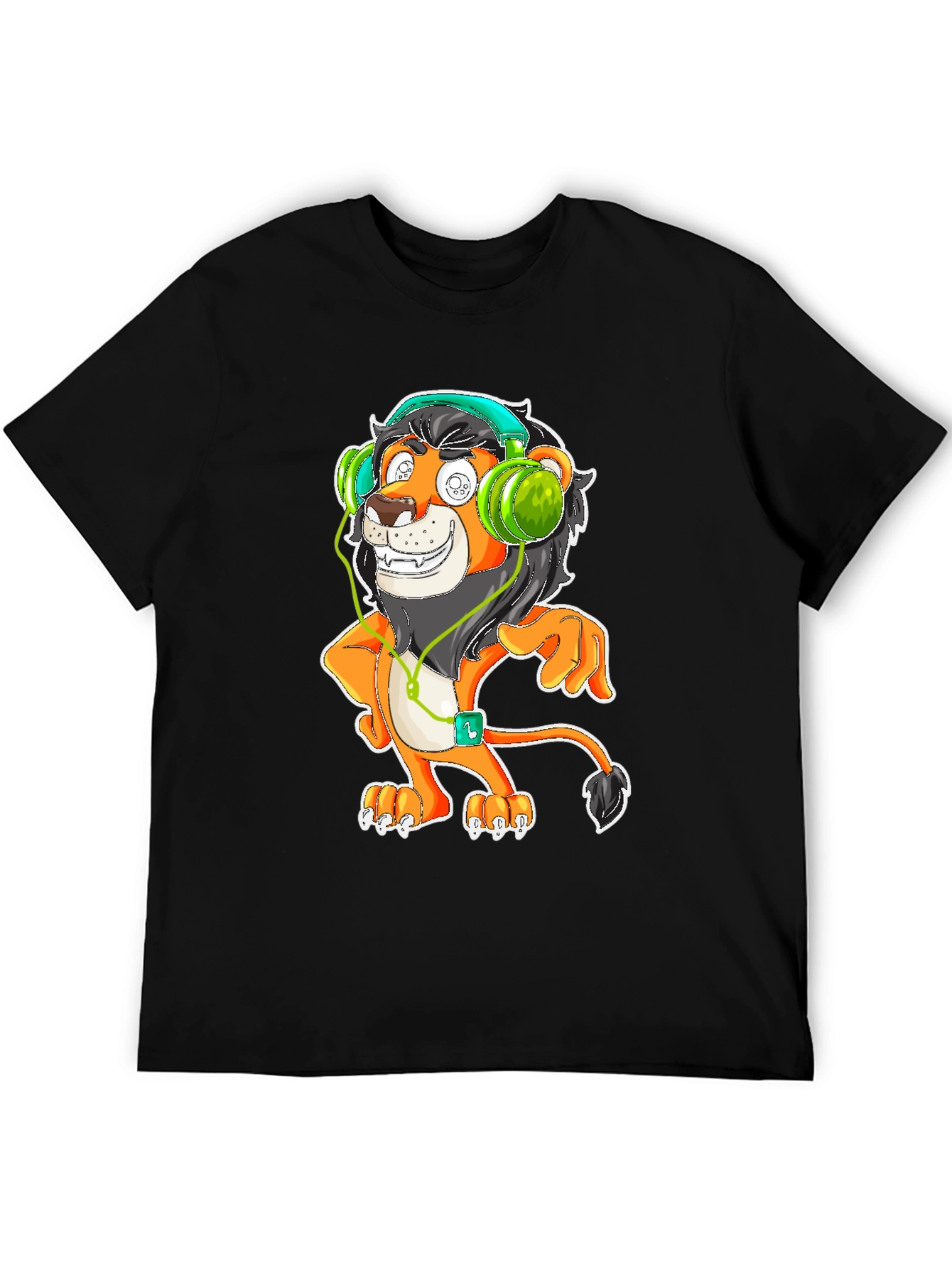 Cool Lion DJ Graphic Tee - Black