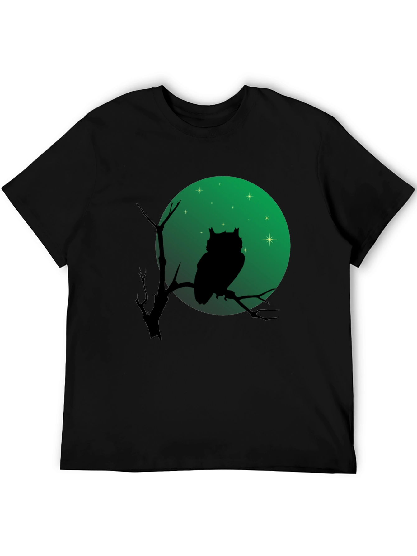 Owl Silhouette T-Shirt - Green Moon Design