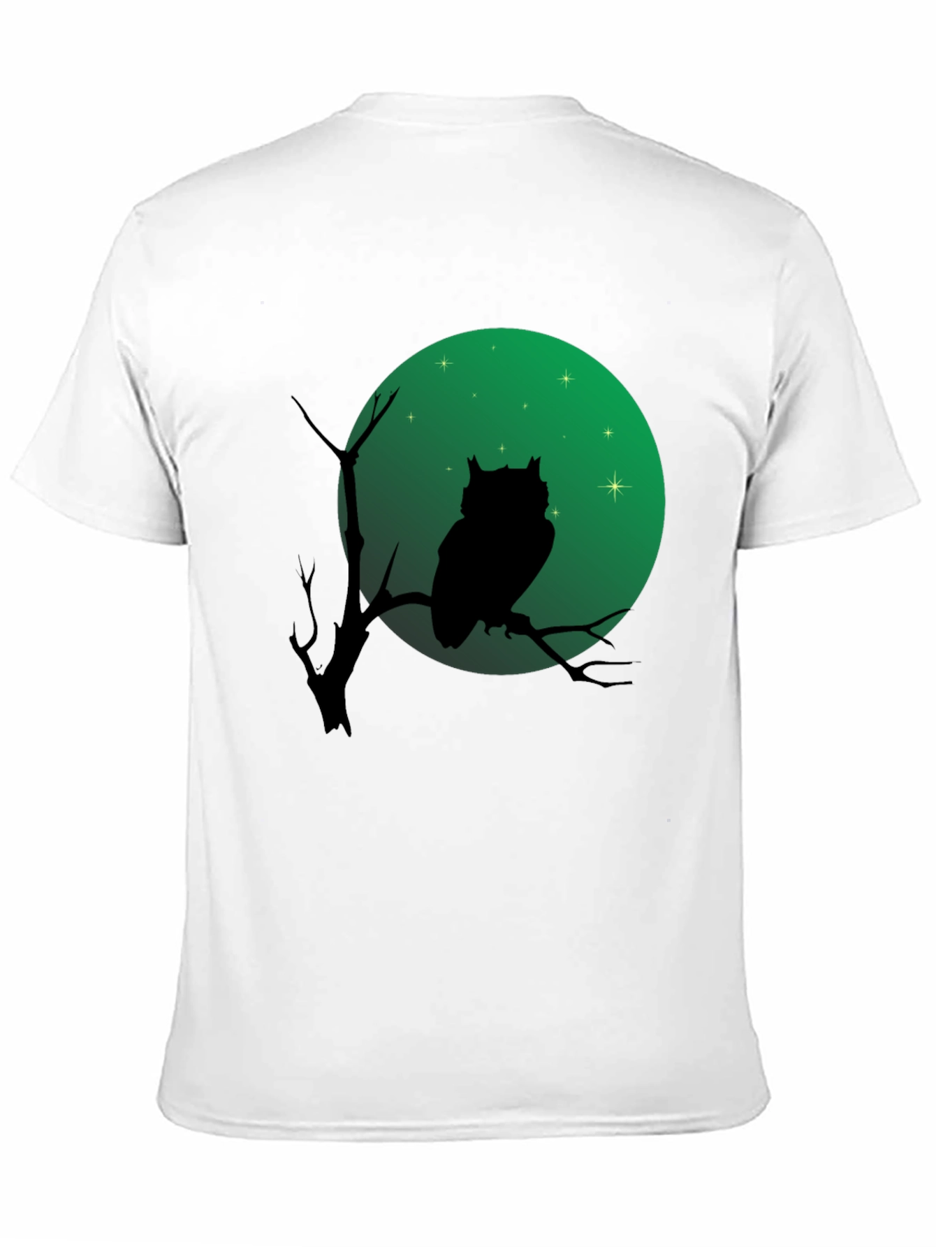 Owl Silhouette T-Shirt - Green Moon Design