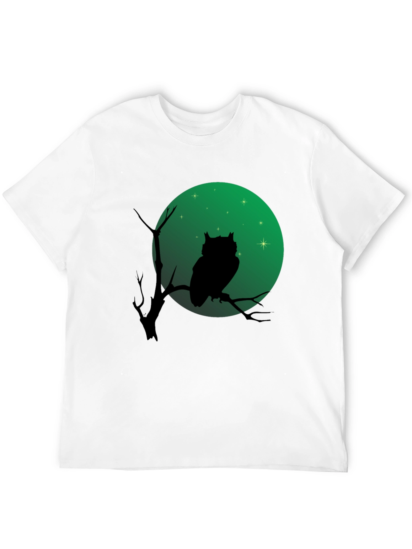 Owl Silhouette T-Shirt - Green Moon Design