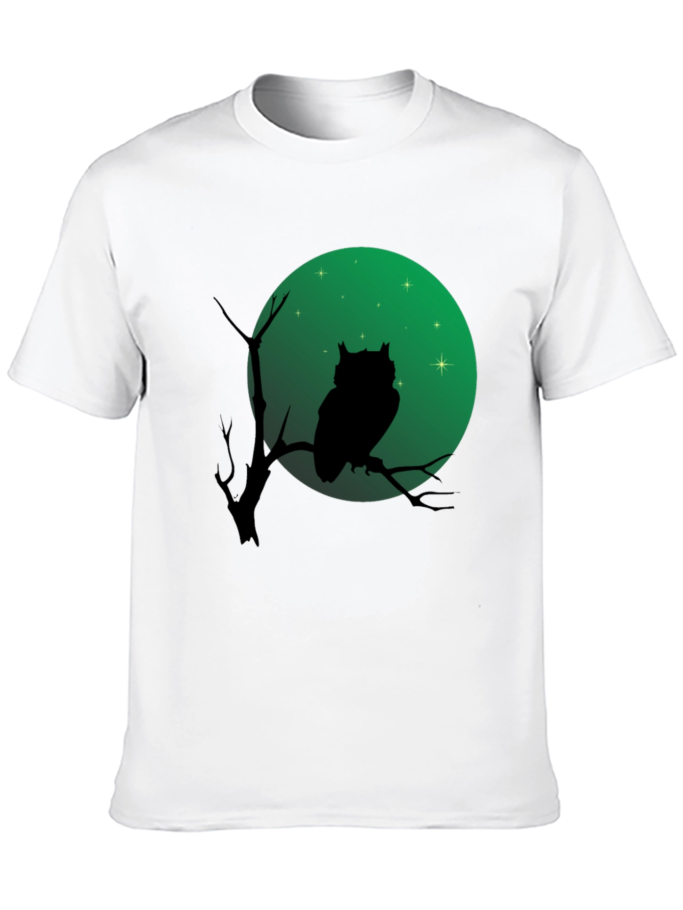 Owl Silhouette T-Shirt - Green Moon Design