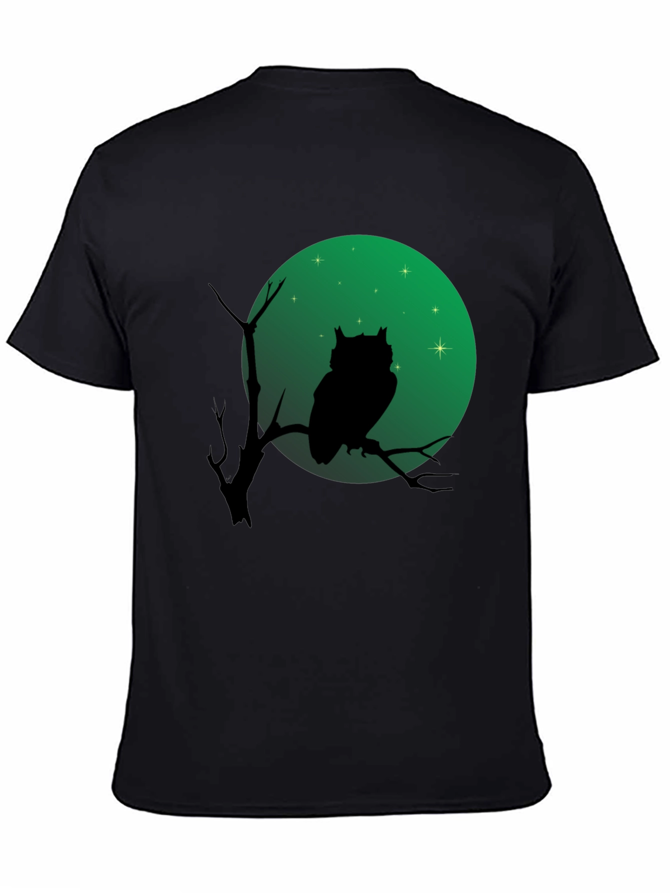 Owl Silhouette T-Shirt - Green Moon Design