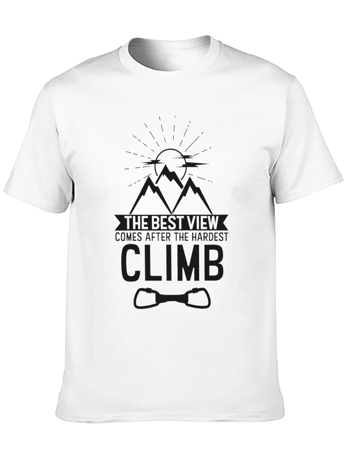 Climb Mountains Black T-Shirt - Motivational Graphic Tee