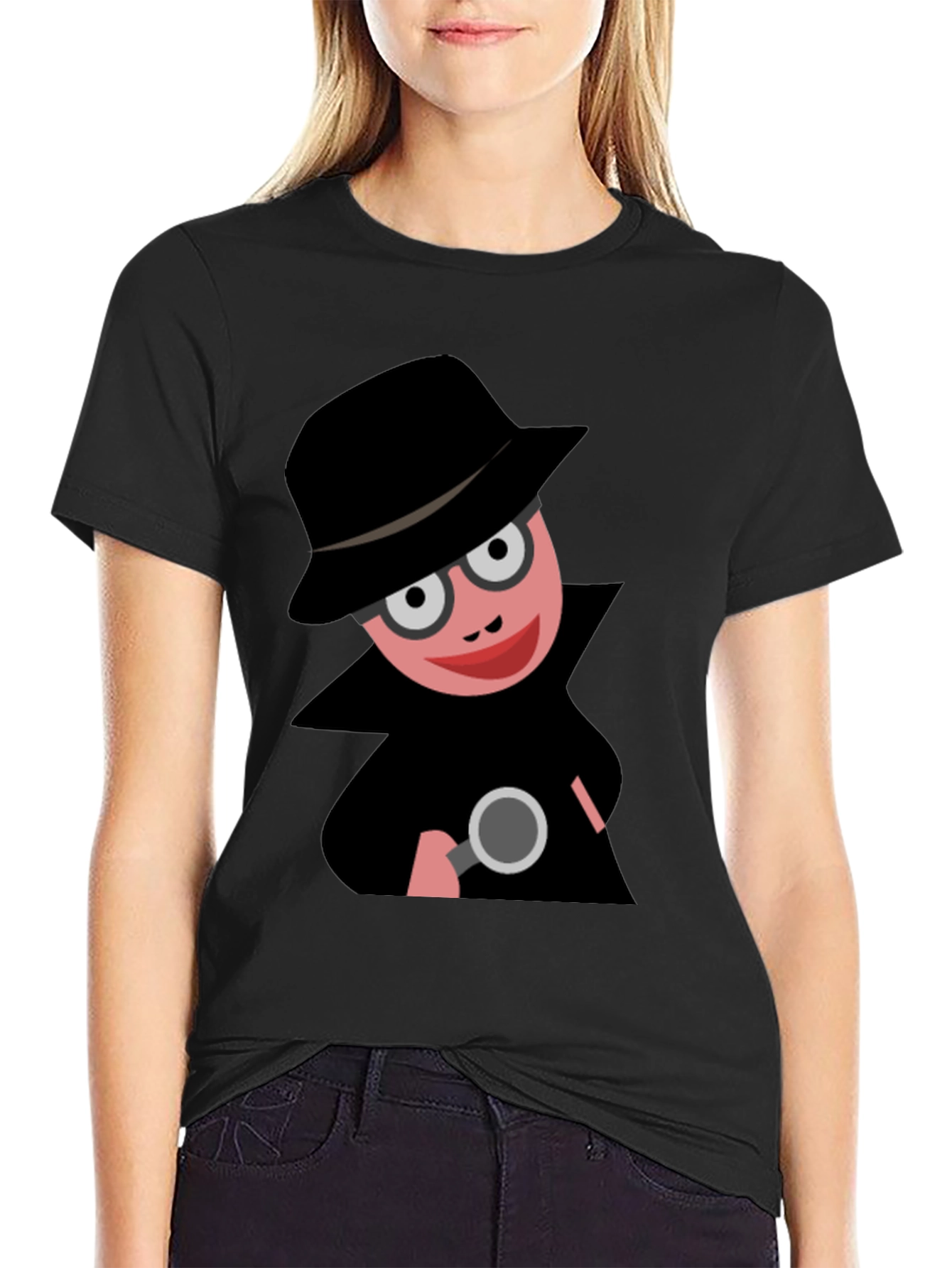 Cartoon Detective T-Shirt: Funny Spy Design