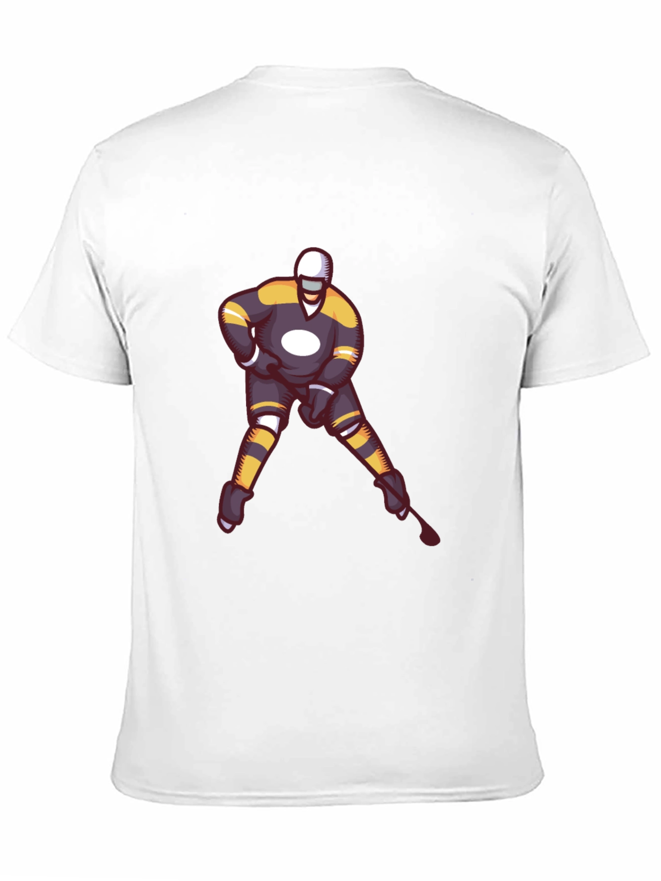 Hockey Player Graphic T-Shirt - Black