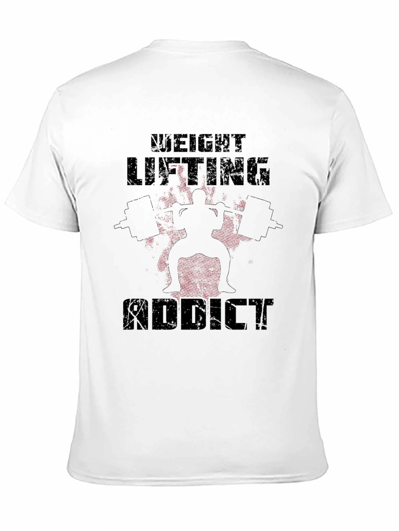 Weight Lifting Addict Black Graphic T-Shirt