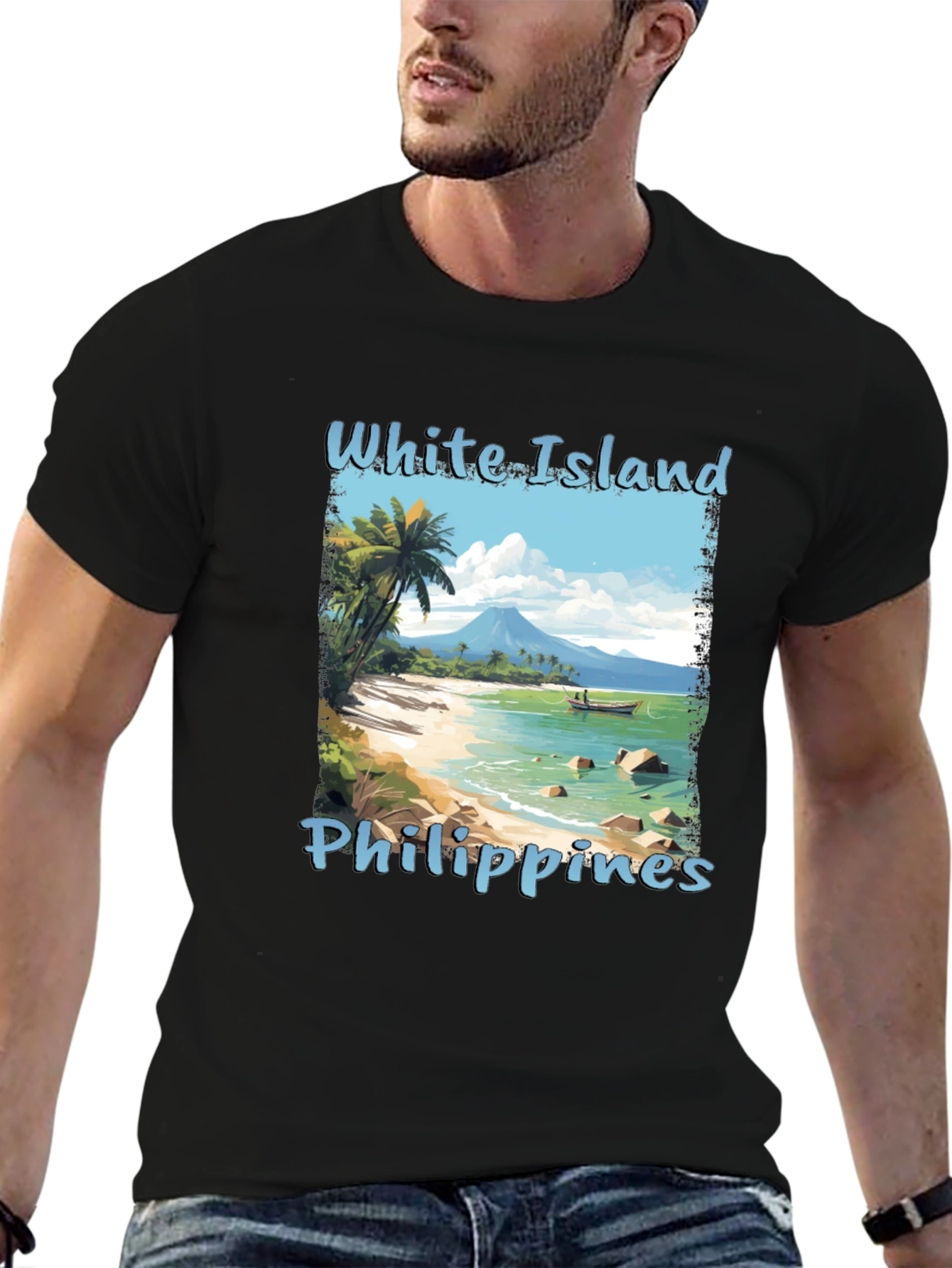 White Island Philippines Graphic T-Shirt