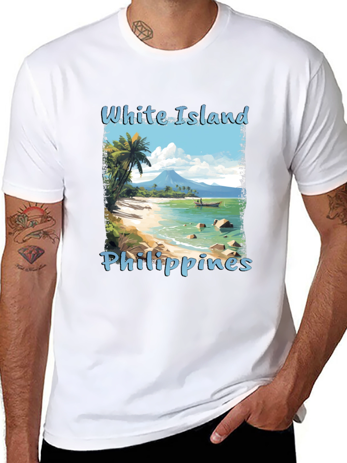 White Island Philippines Graphic T-Shirt