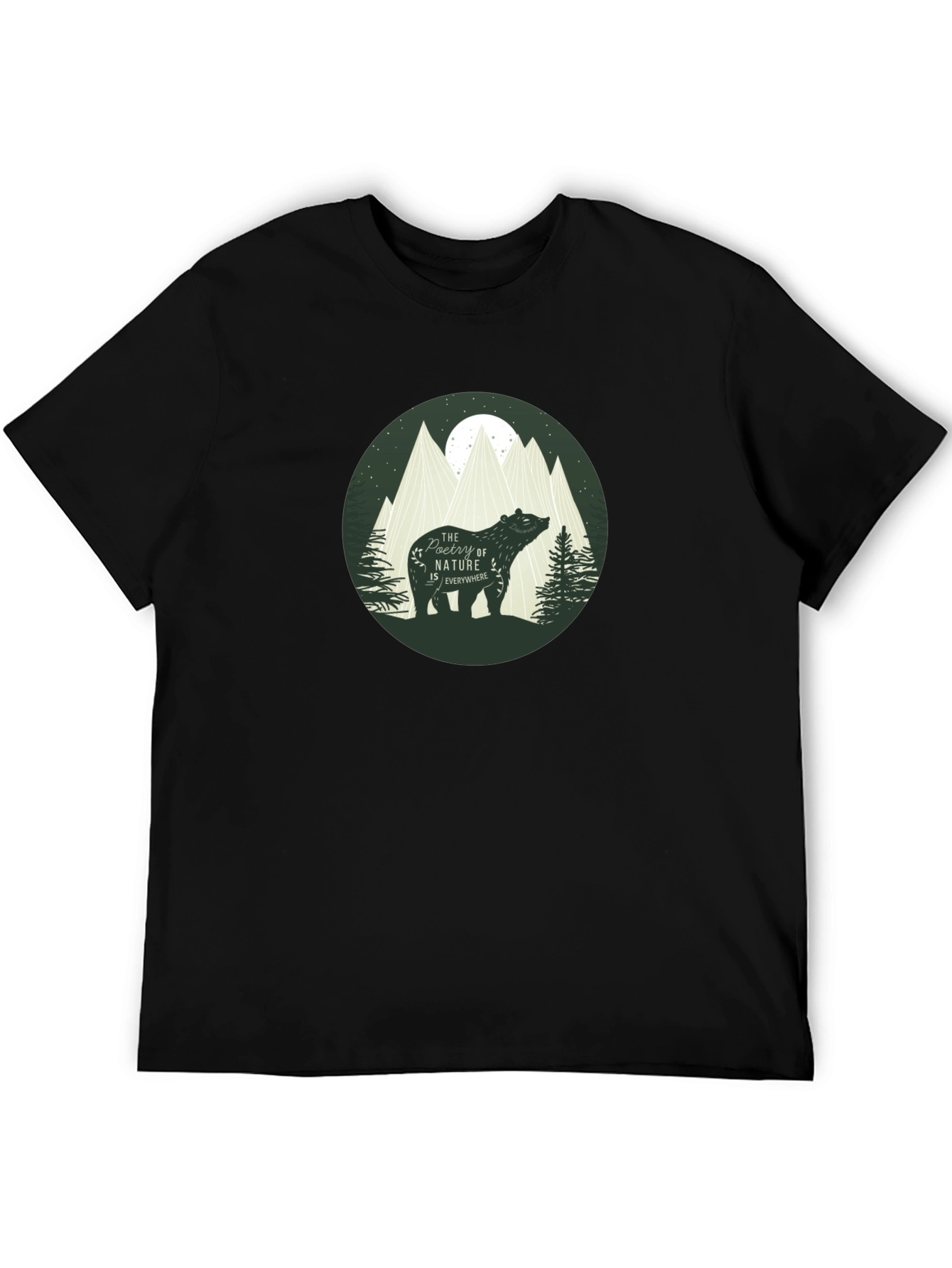 Nature Bear Graphic T-Shirt - Stylish Casual Tee