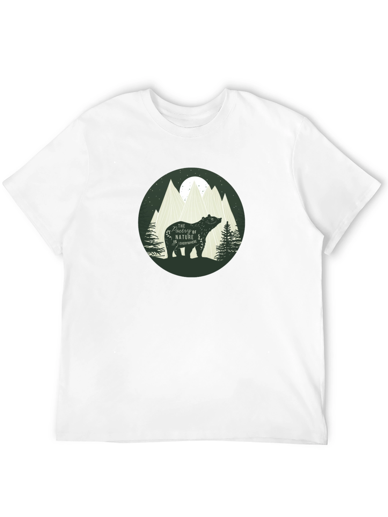 Nature Bear Graphic T-Shirt - Stylish Casual Tee