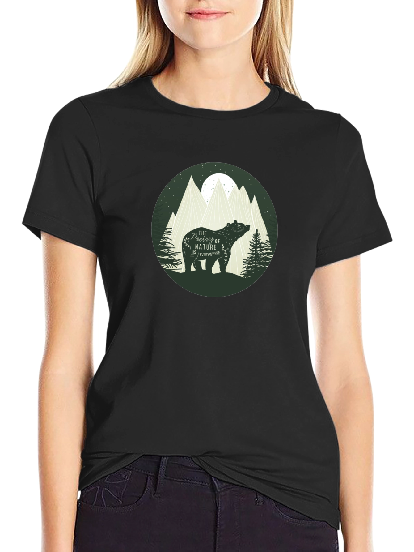 Nature Bear Graphic T-Shirt - Stylish Casual Tee