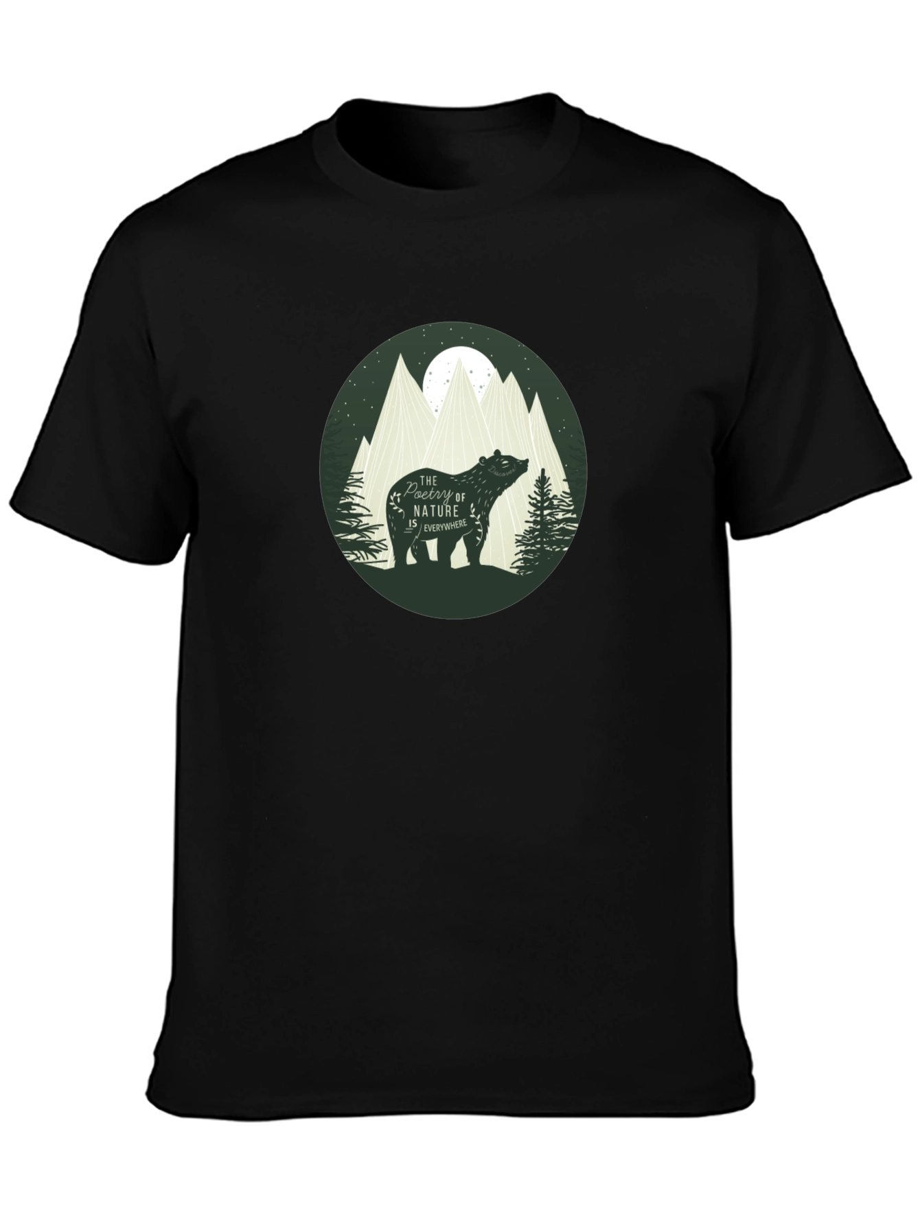 Nature Bear Graphic T-Shirt - Stylish Casual Tee