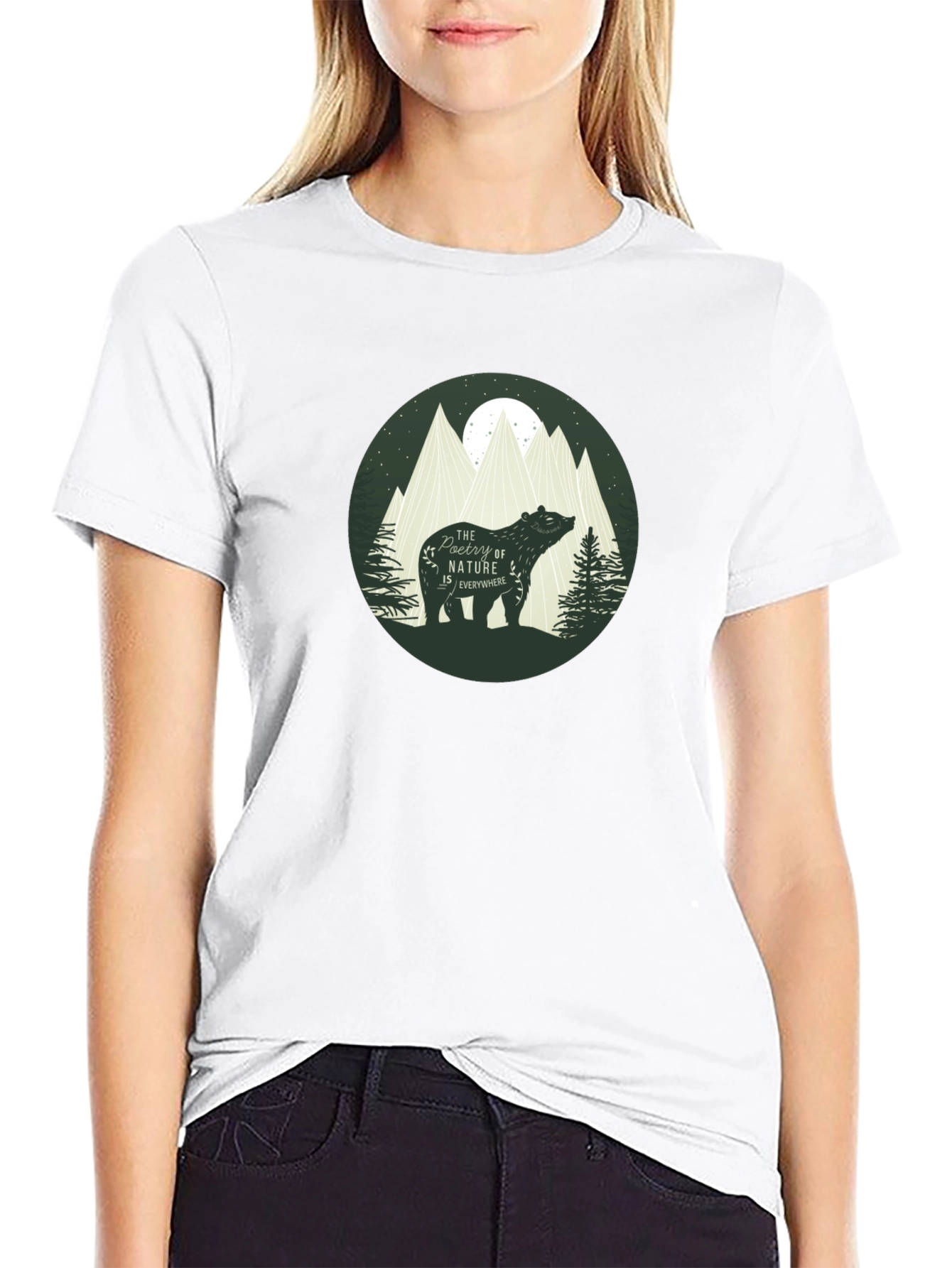 Nature Bear Graphic T-Shirt - Stylish Casual Tee