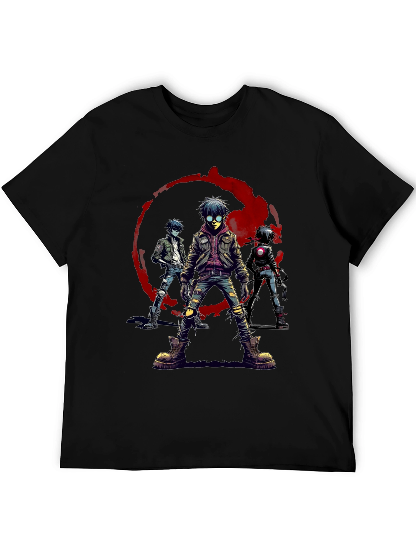 Gorillaz Band Graphic T-Shirt - Black Cotton Tee