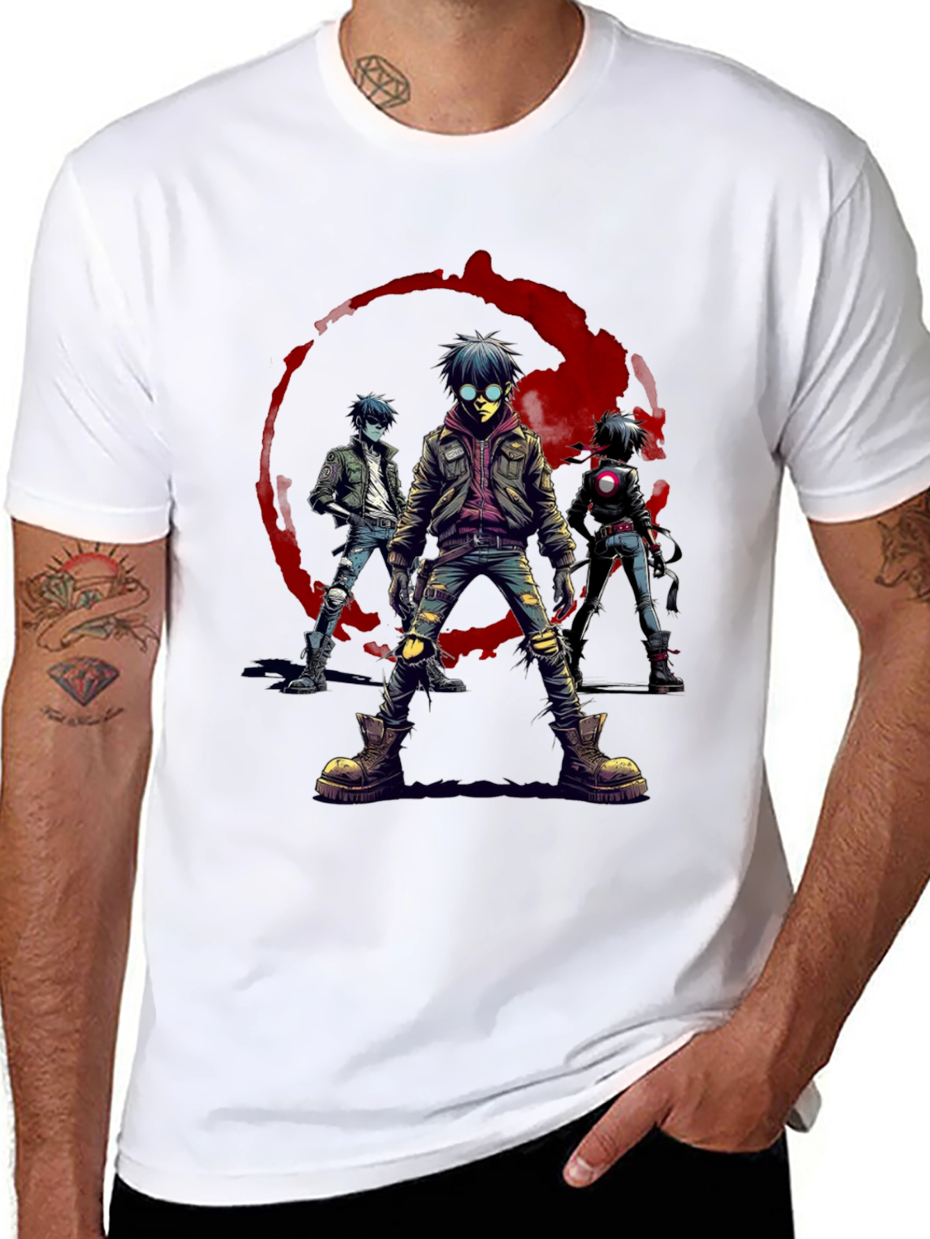 Gorillaz Band Graphic T-Shirt - Black Cotton Tee