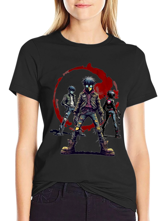 Gorillaz Band Graphic T-Shirt - Black Cotton Tee