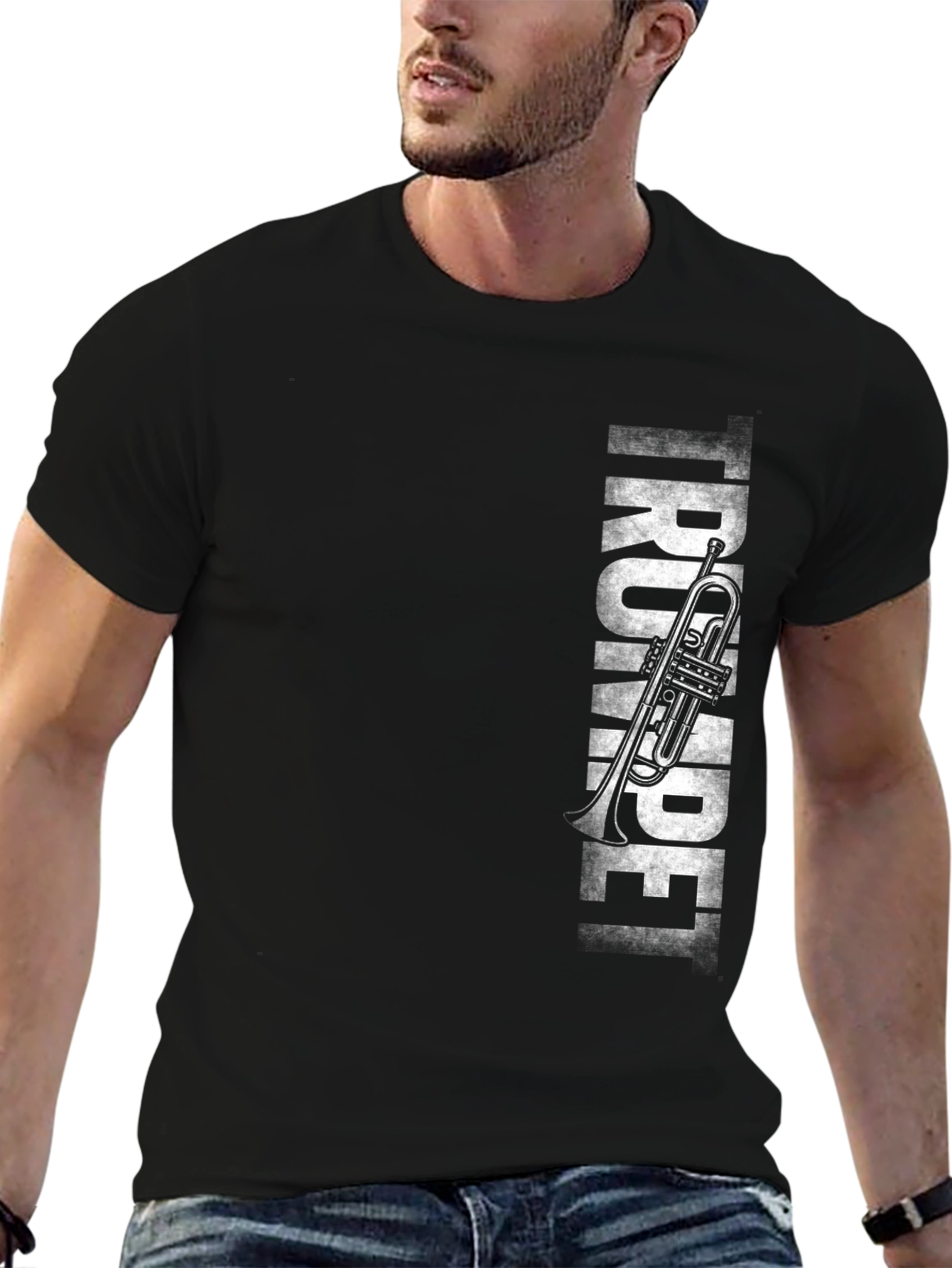 Trumpet Instrument Graphic Print Tee