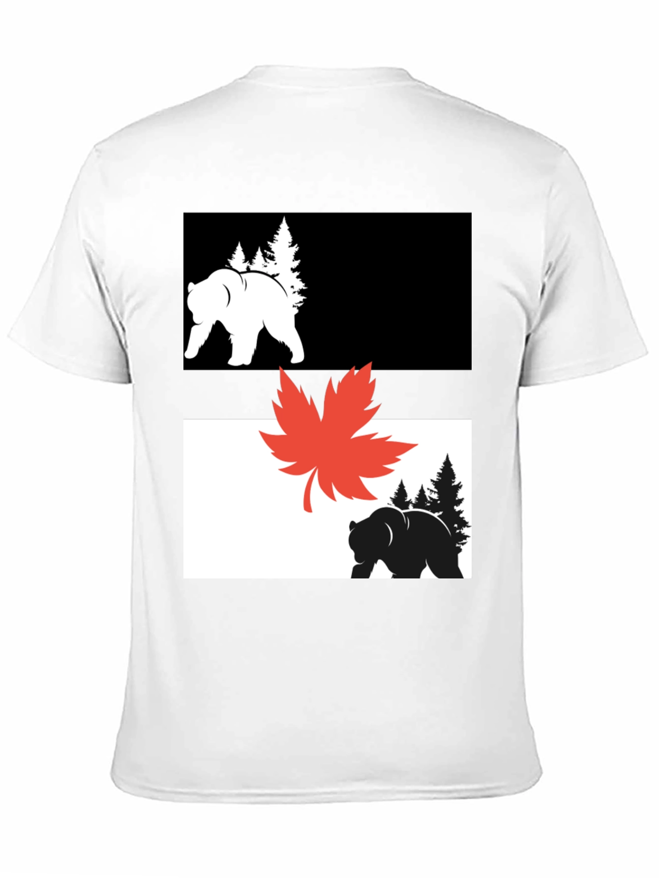 Bear & Maple Leaf Graphic Tee