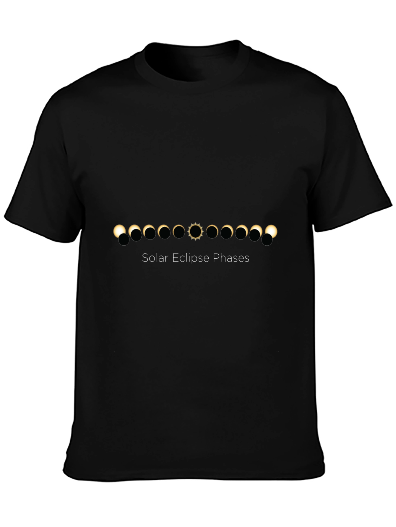 Solar Eclipse Phases Graphic T-Shirt - Astronomy Tee