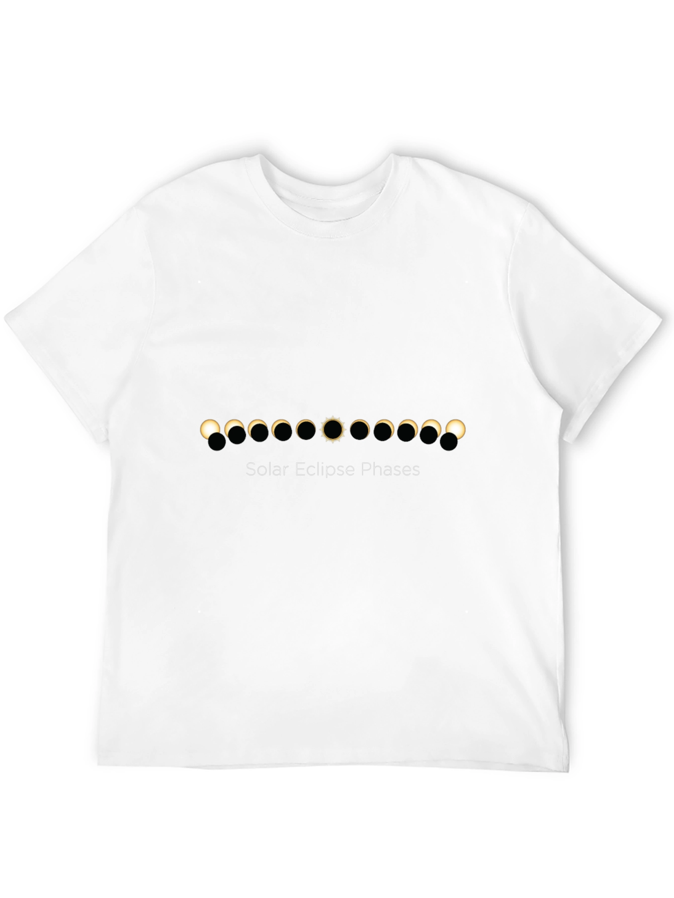 Solar Eclipse Phases Graphic T-Shirt - Astronomy Tee