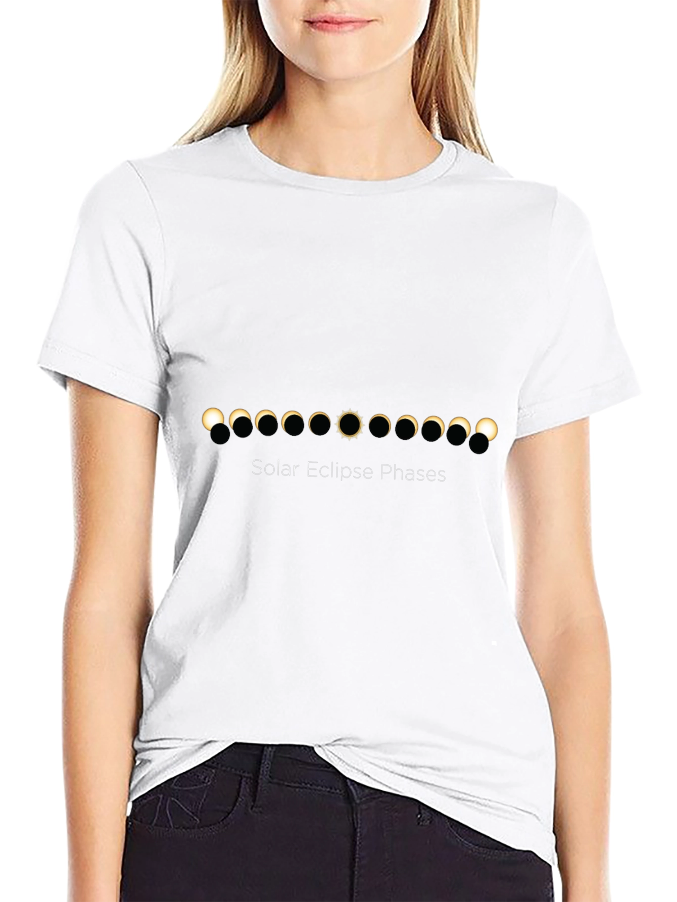 Solar Eclipse Phases Graphic T-Shirt - Astronomy Tee