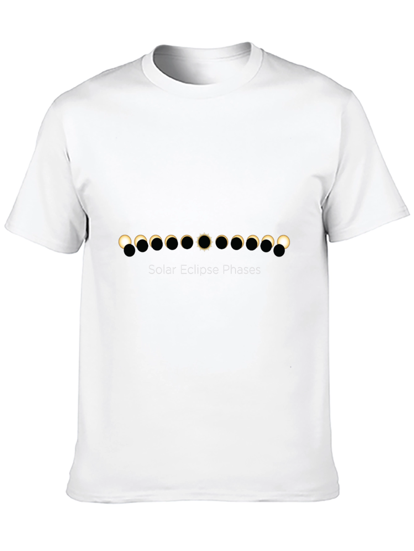 Solar Eclipse Phases Graphic T-Shirt - Astronomy Tee