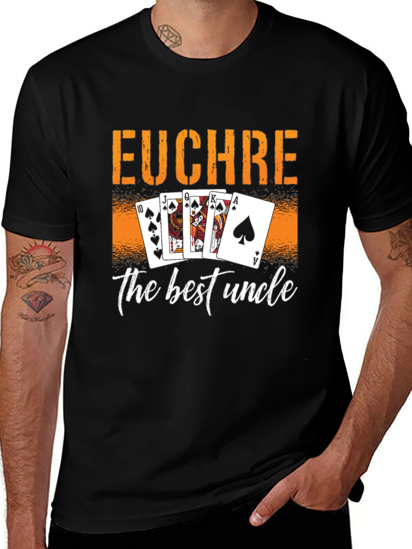 Euchre Best Uncle T-Shirt: Card Game Design