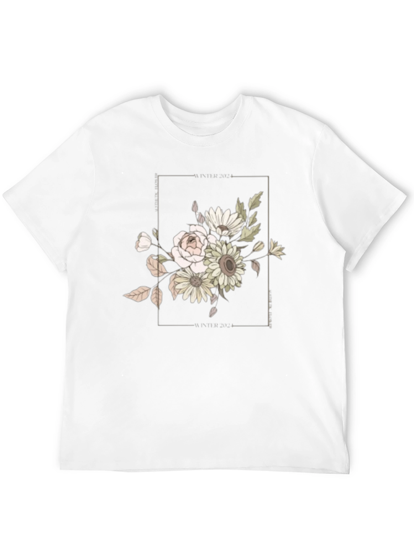Floral Graphic Black Tee
