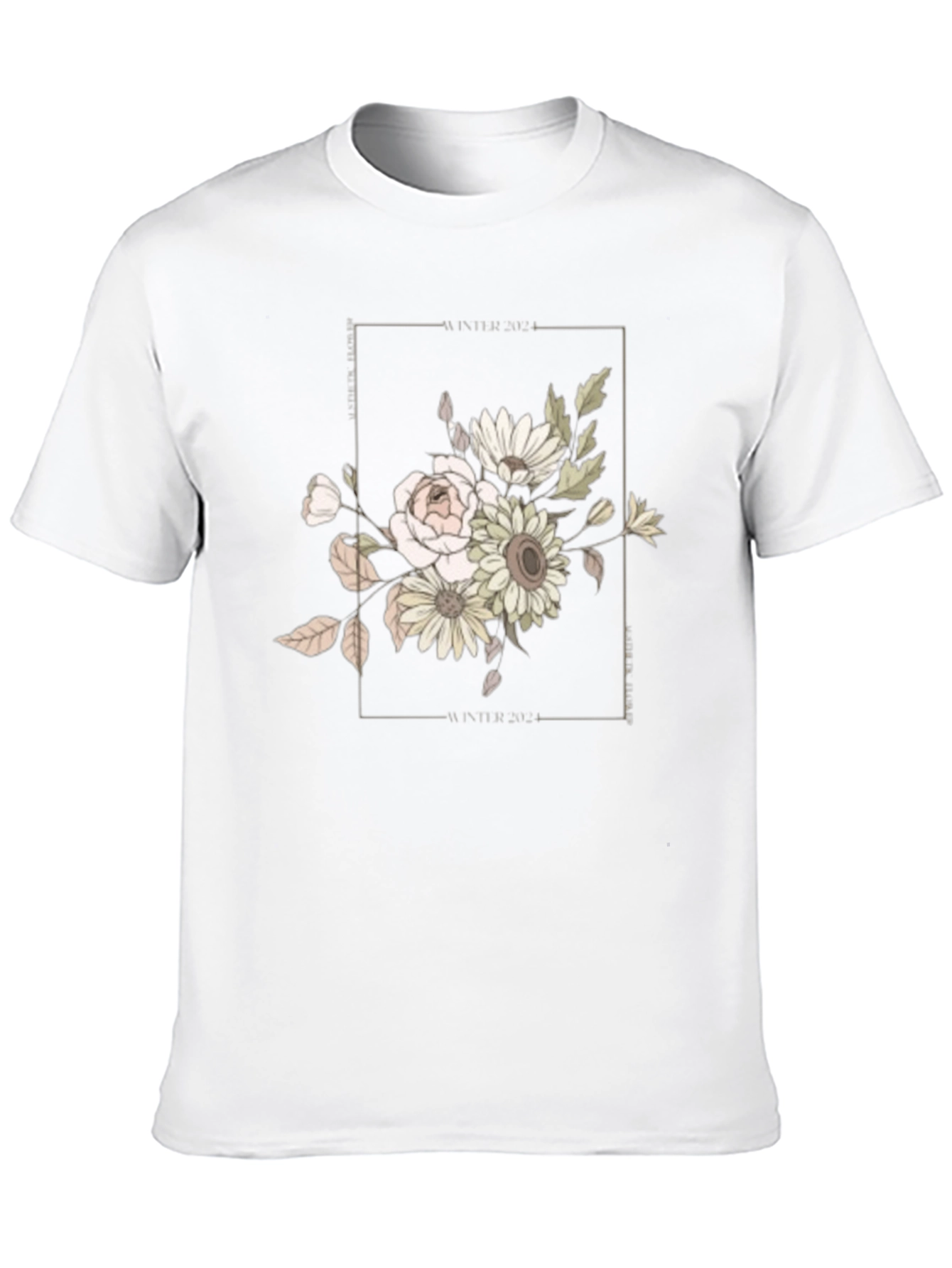 Floral Graphic Black Tee