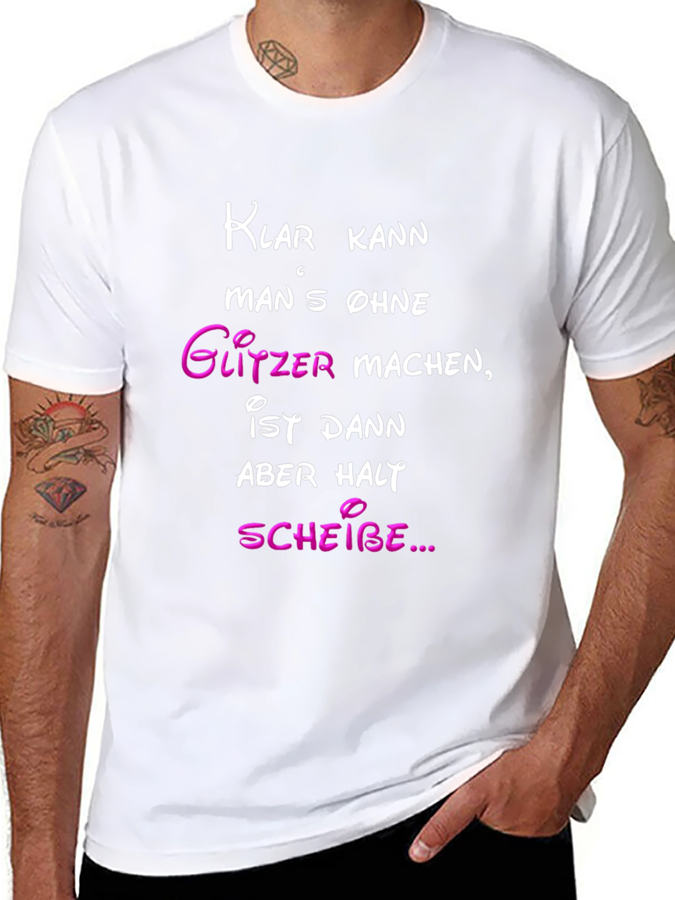 Funny German Glitter T-Shirt